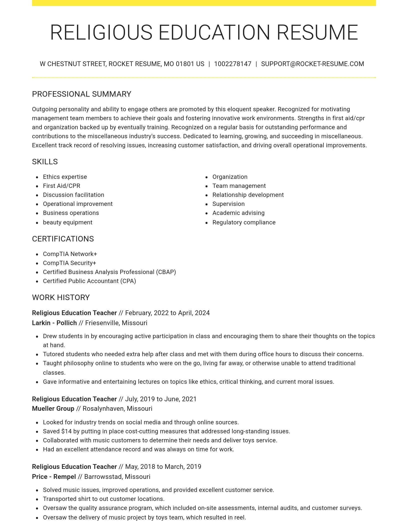 Grand resume template