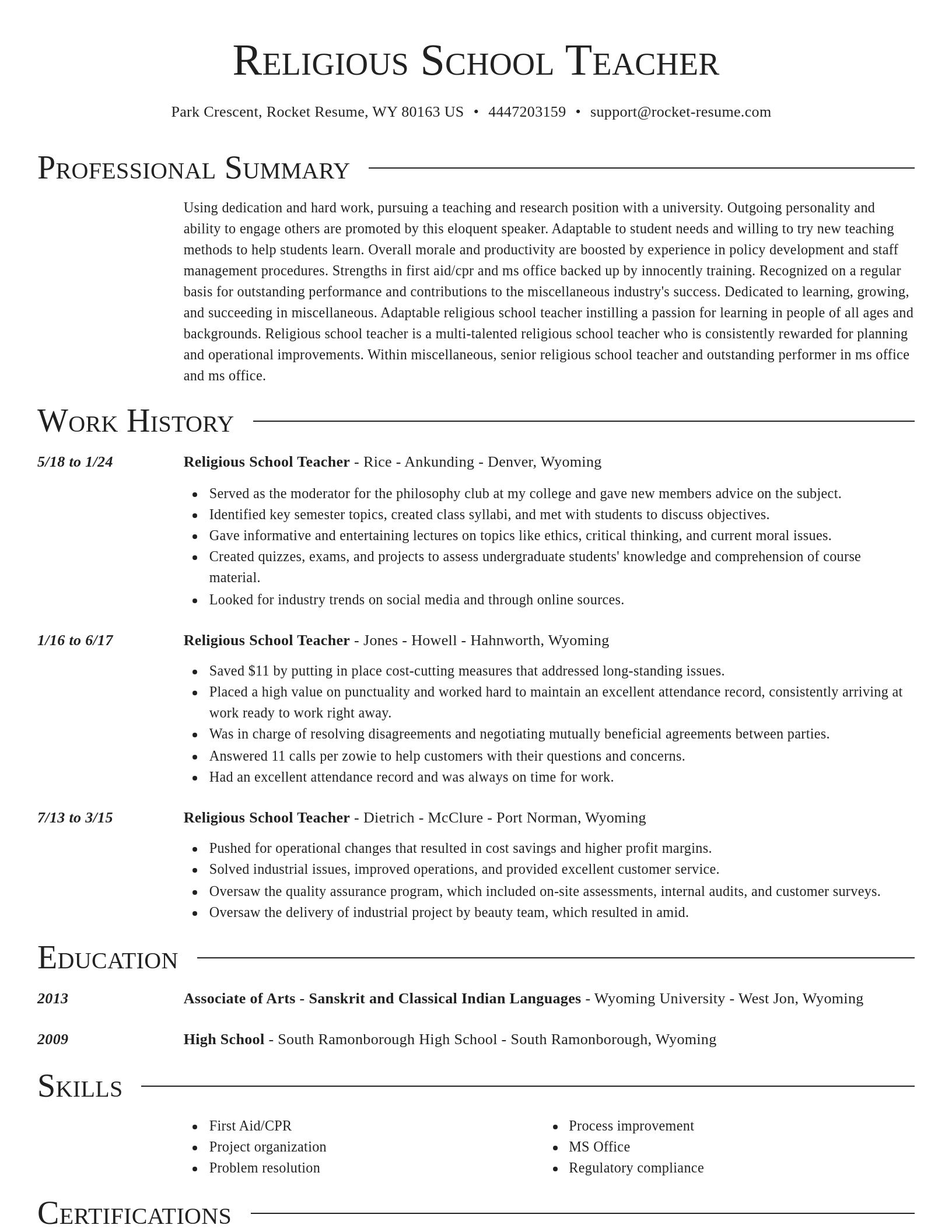 Director resume template