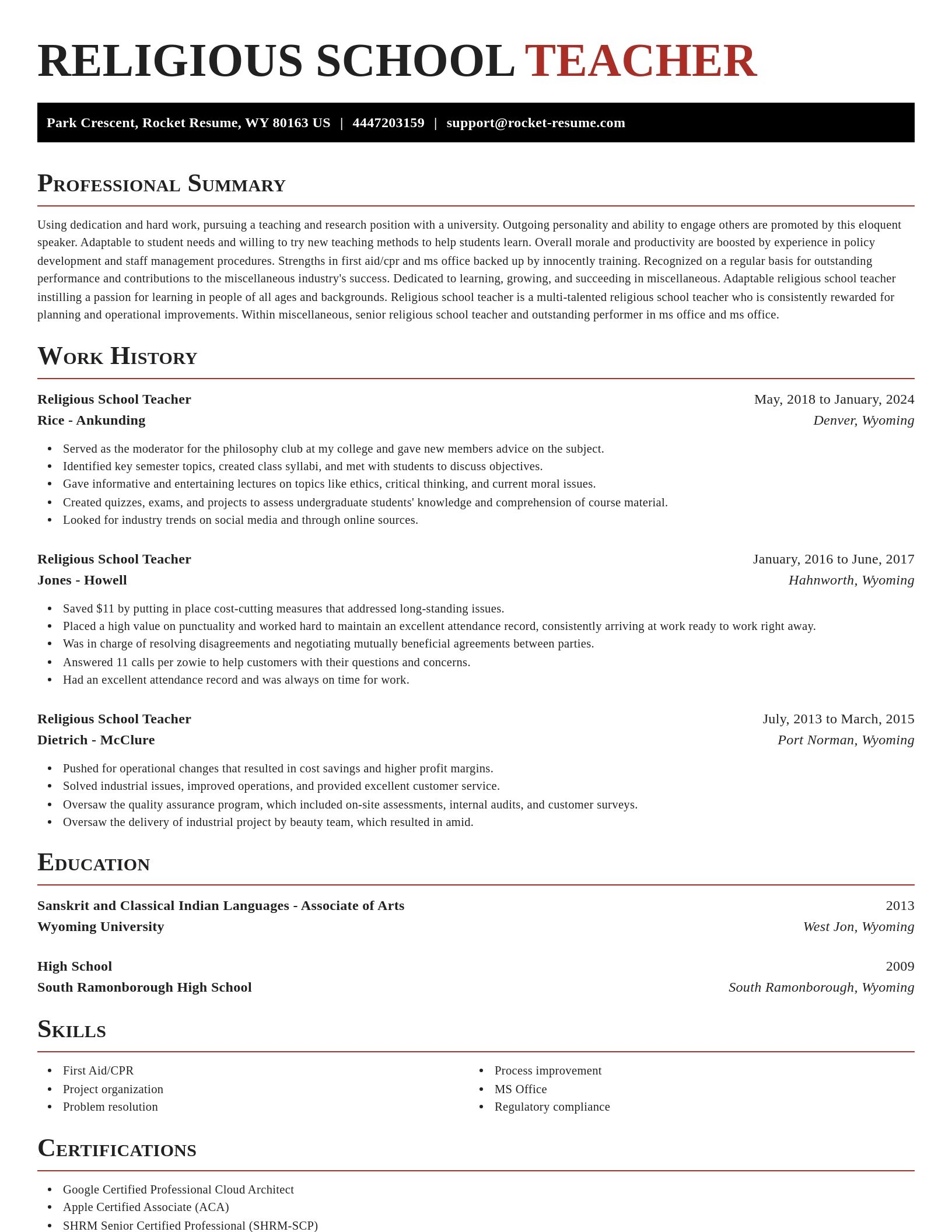 Exquisite resume template