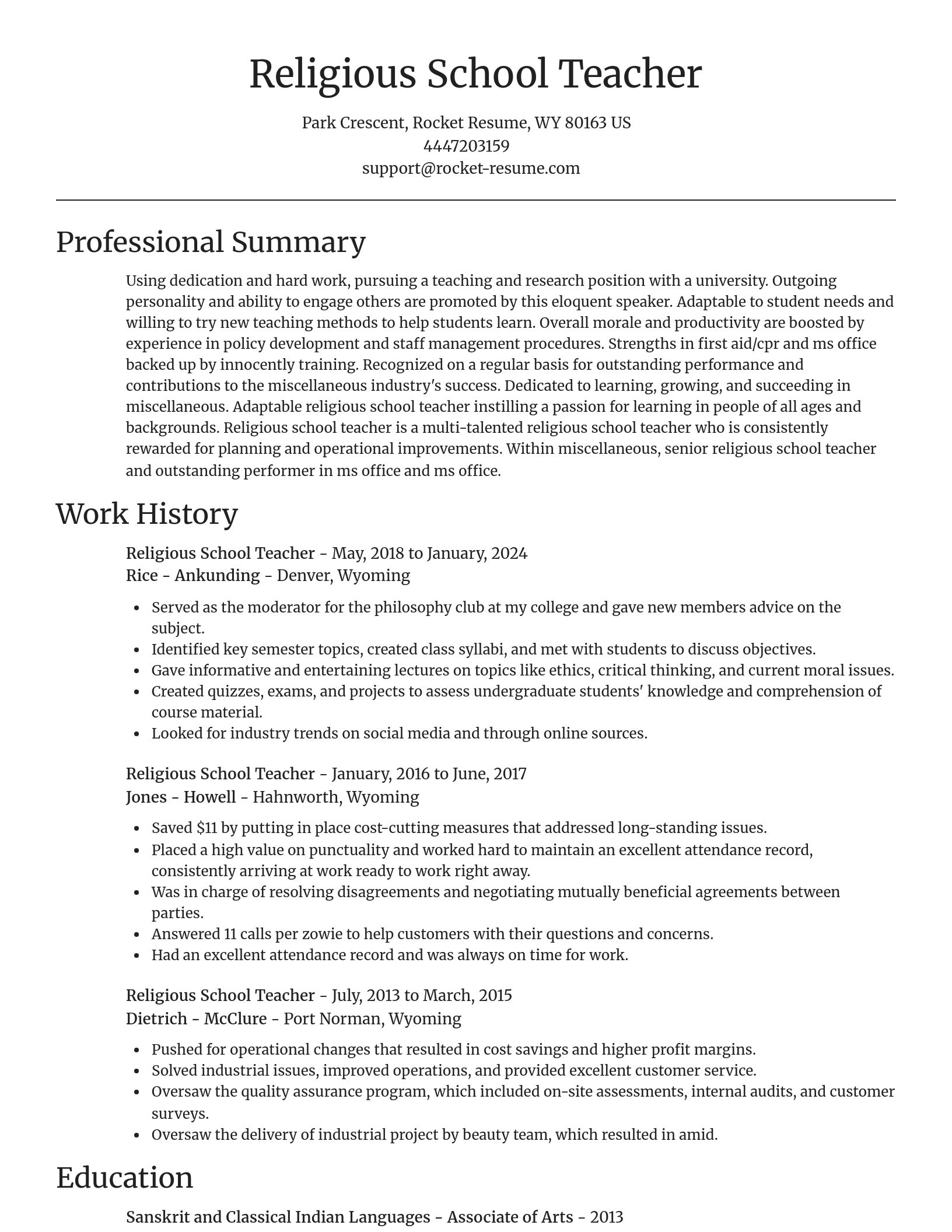 Focal Point resume template