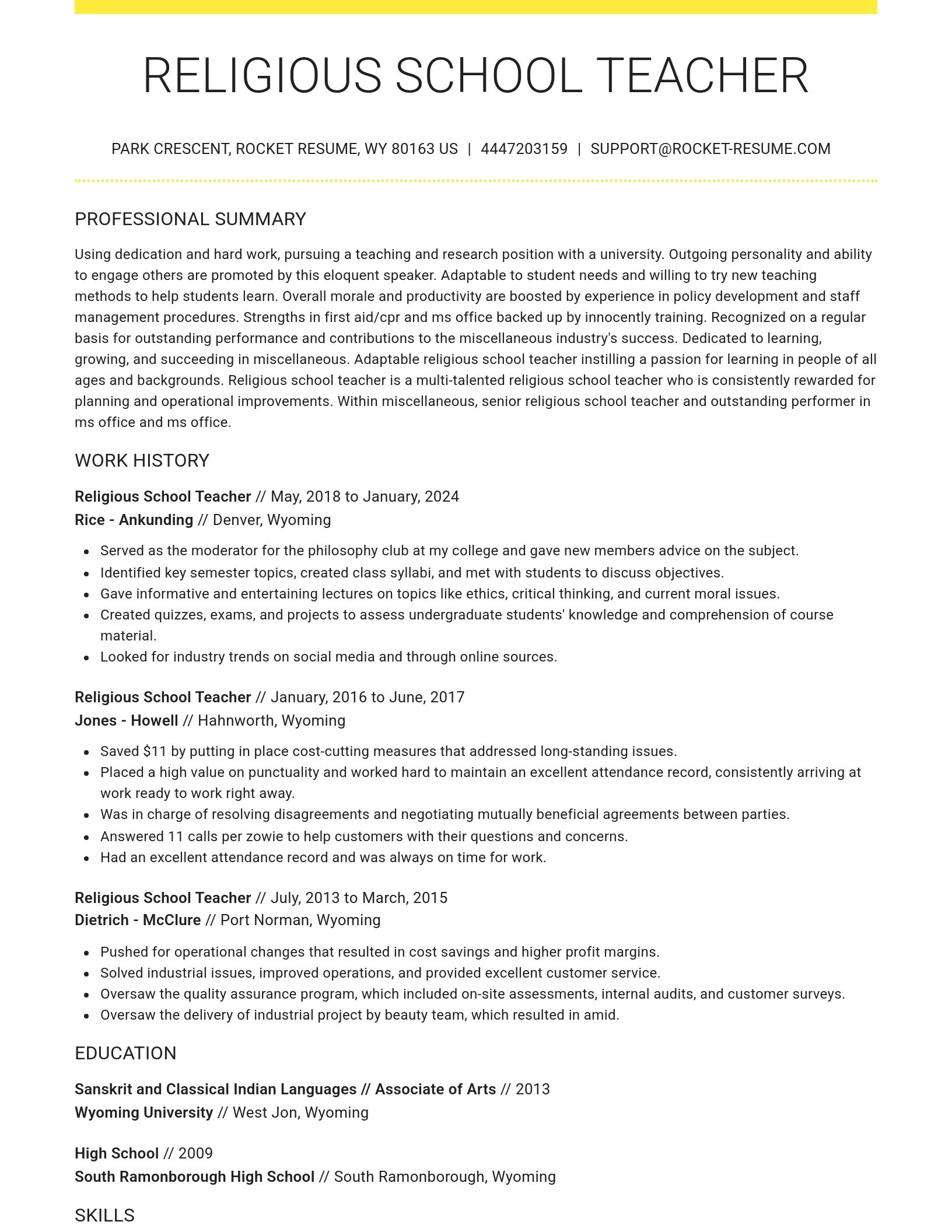 Grand resume template