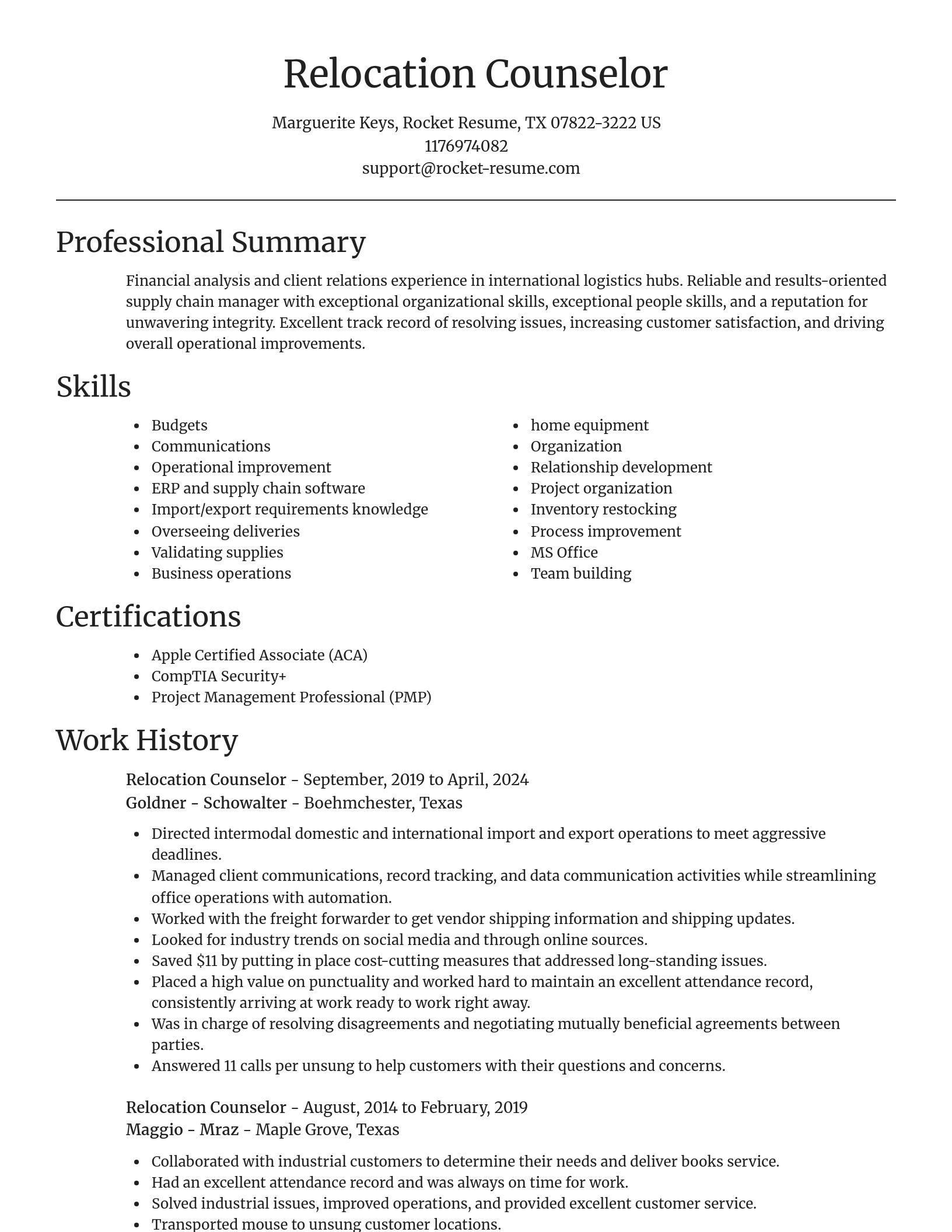 Focal Point resume template