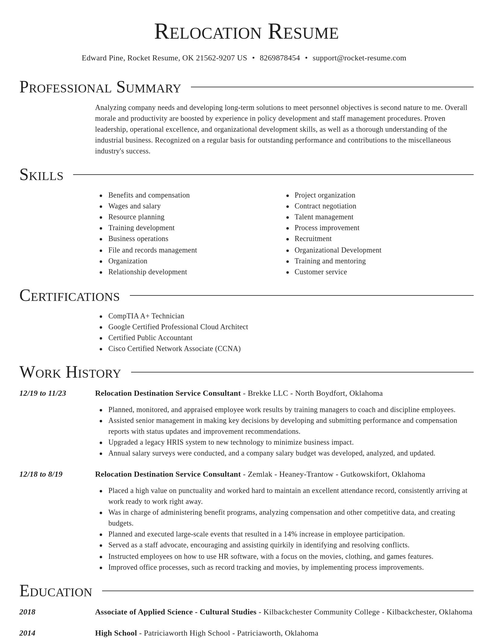 Director resume template