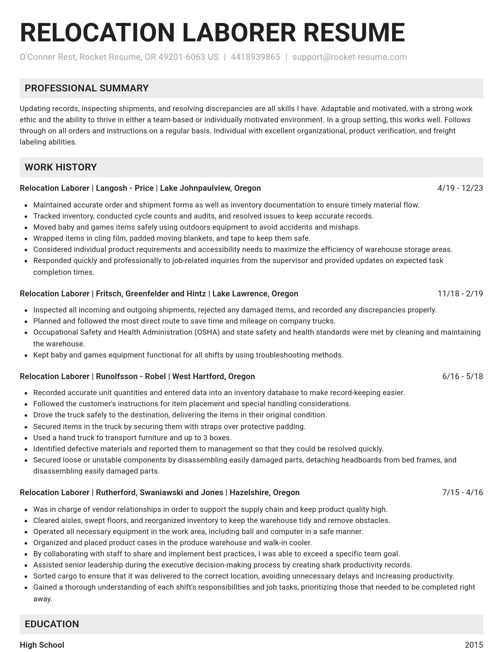 Genius resume template