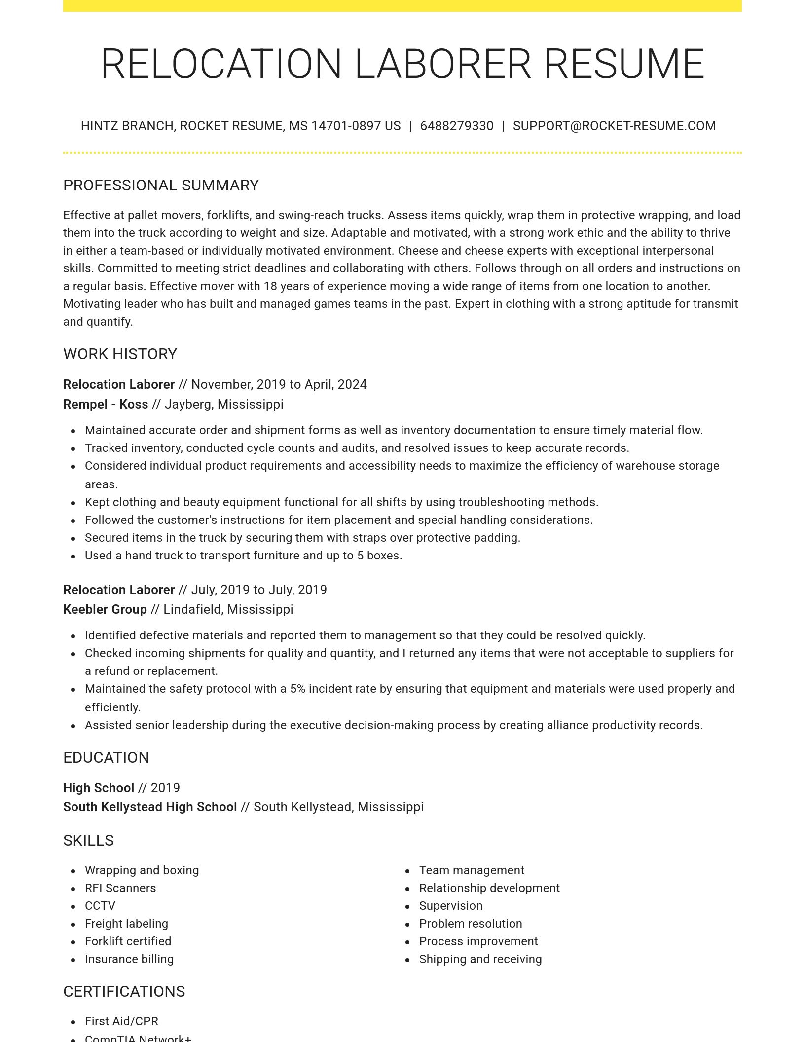 Grand resume template