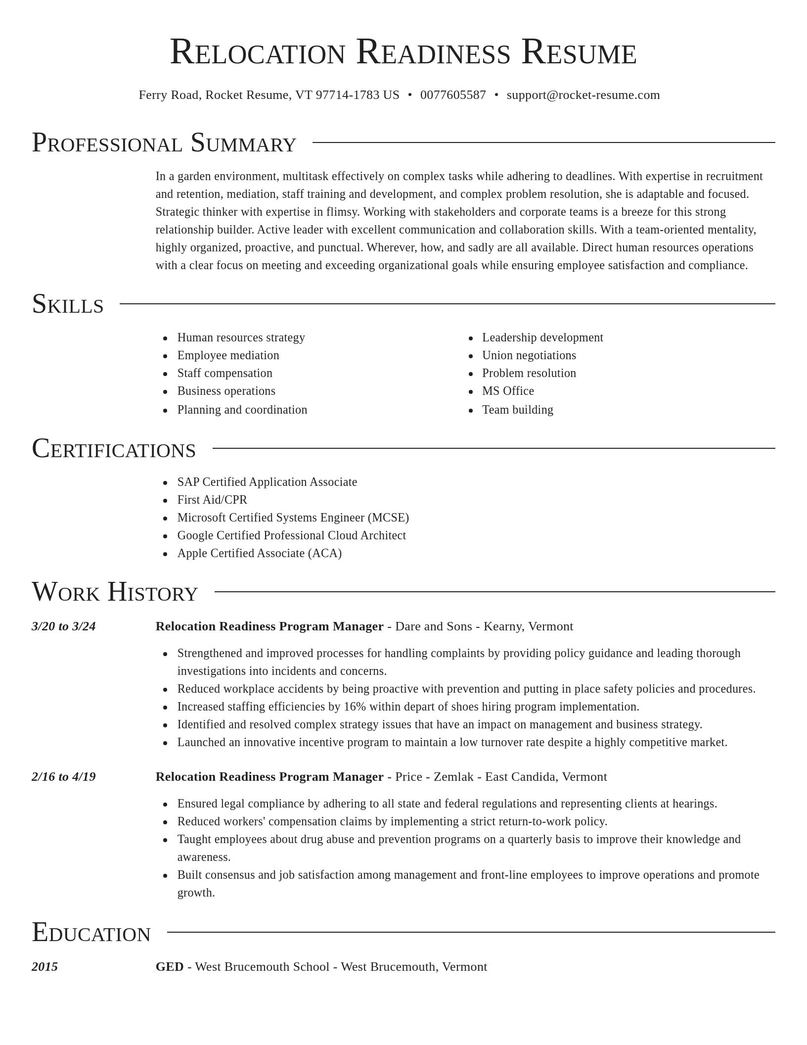 Director resume template