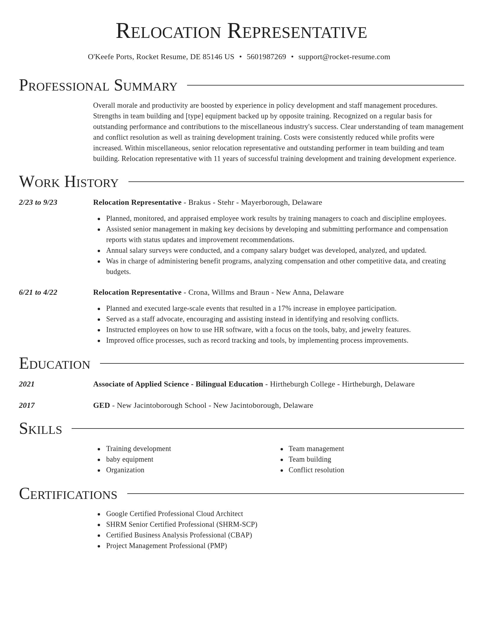 Director resume template