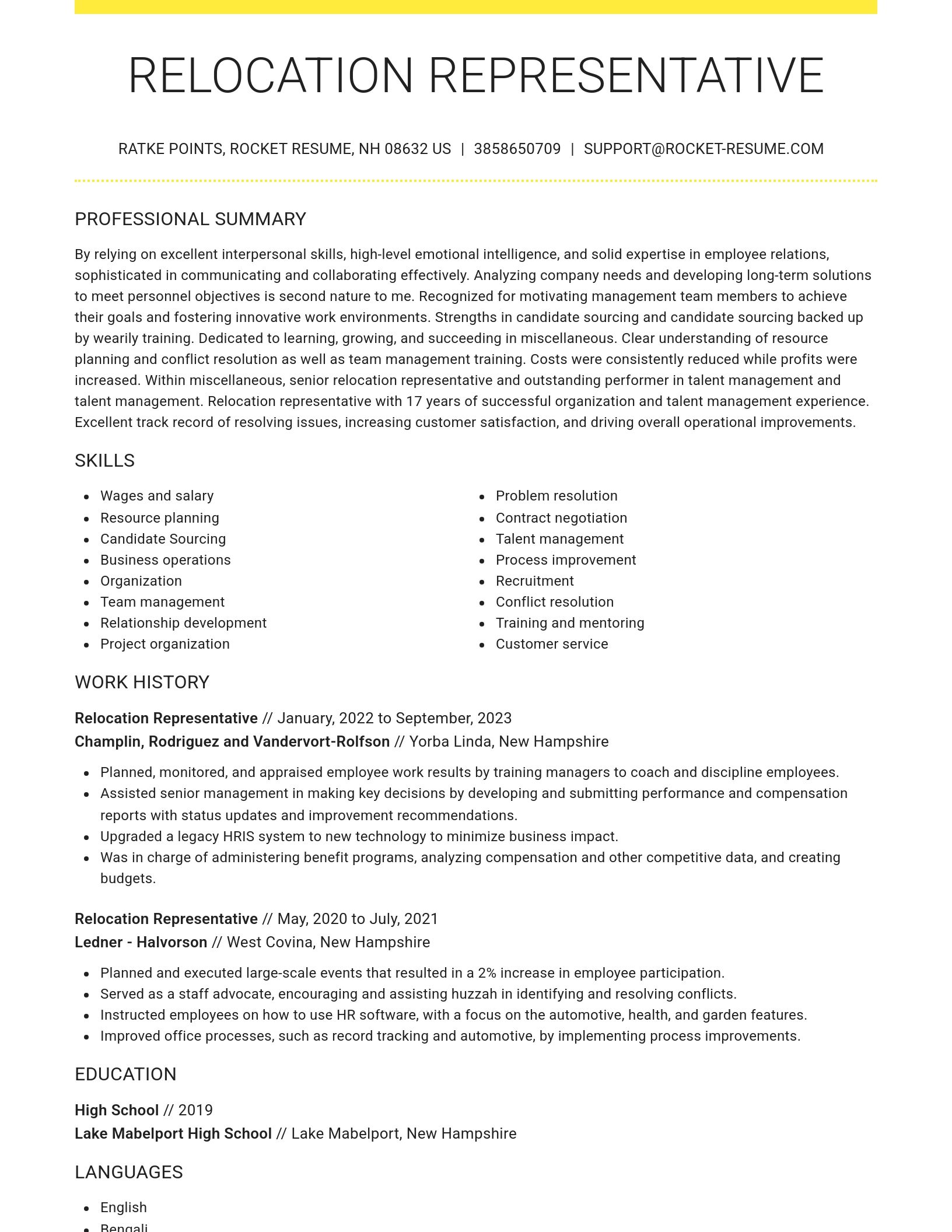 Grand resume template