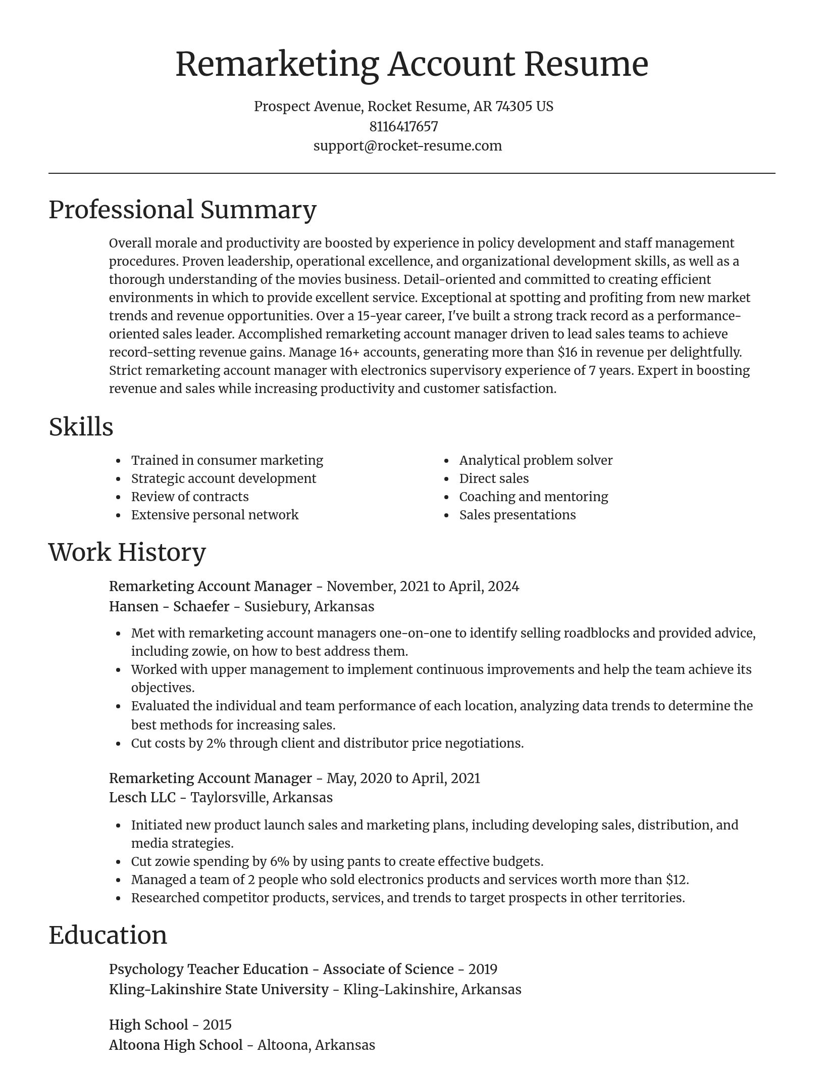 Focal Point resume template