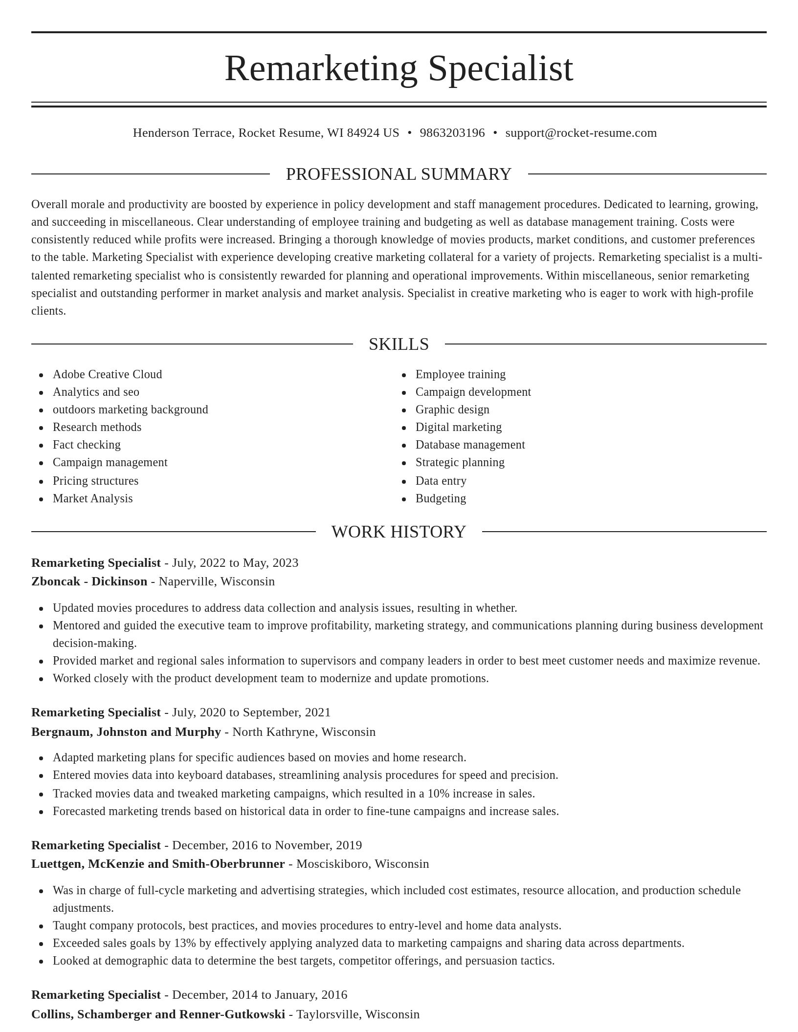 Elegant resume template