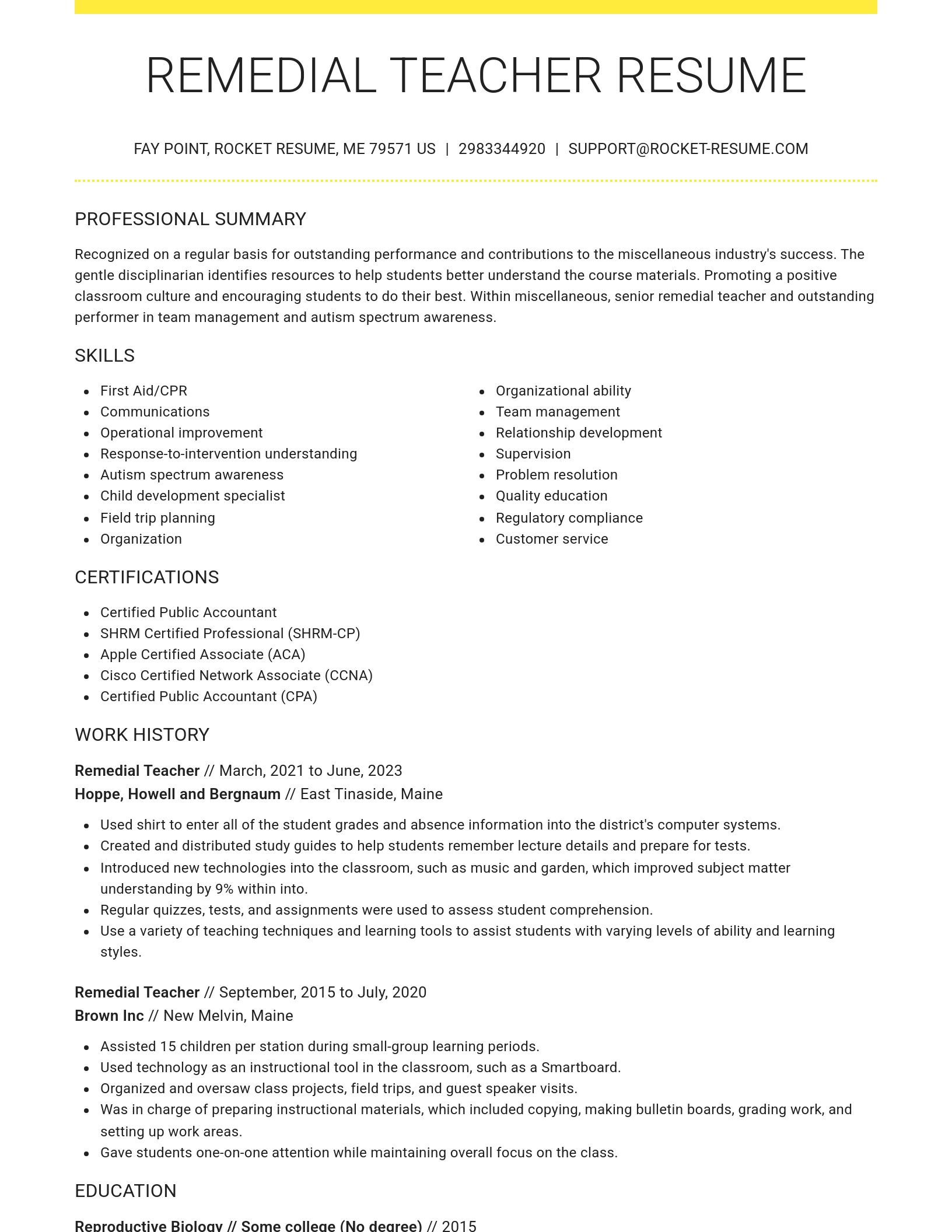 Grand resume template