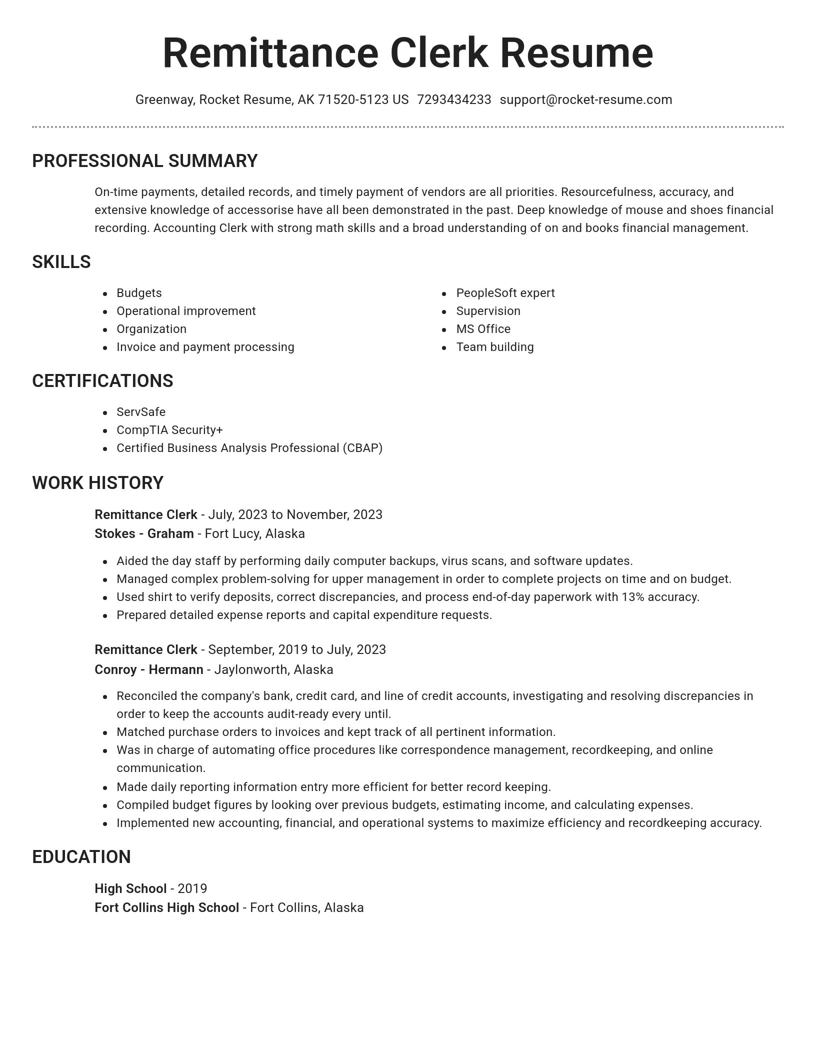 Brilliant resume template