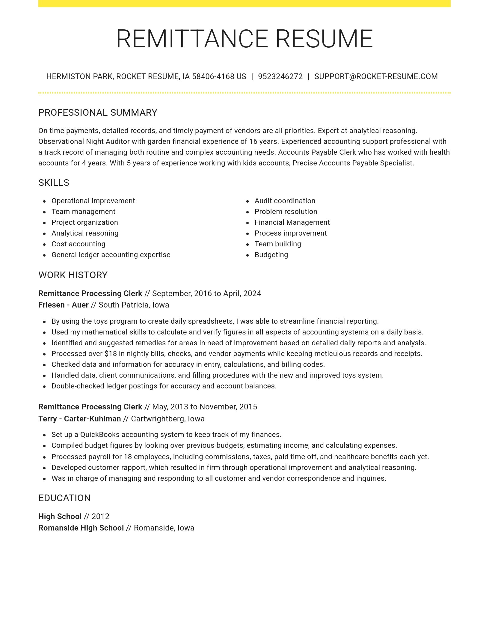 Grand resume template