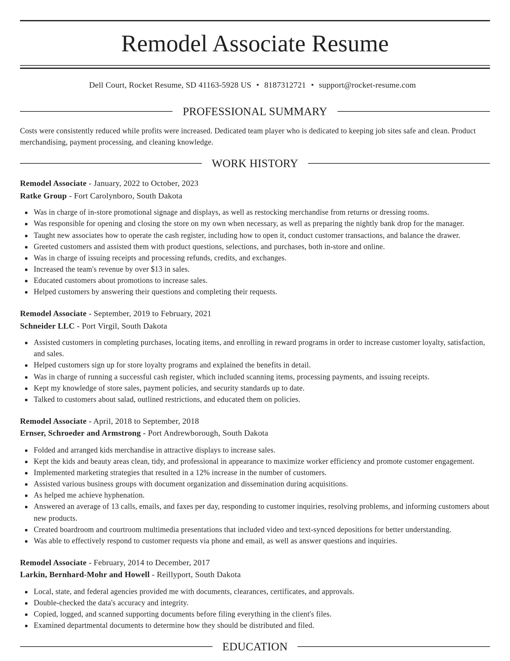Elegant resume template