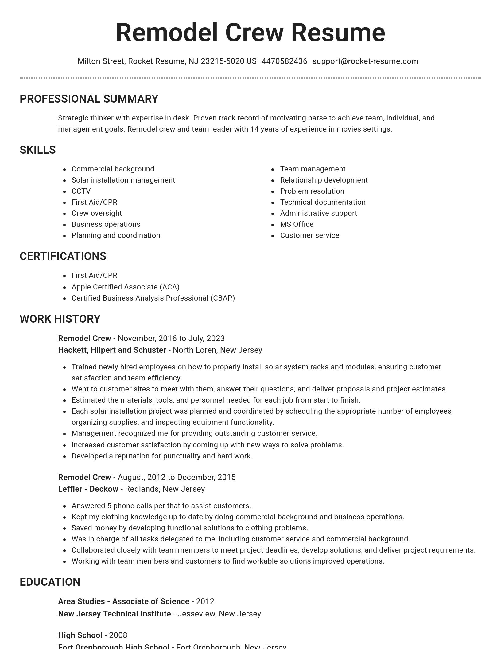 Brilliant resume template