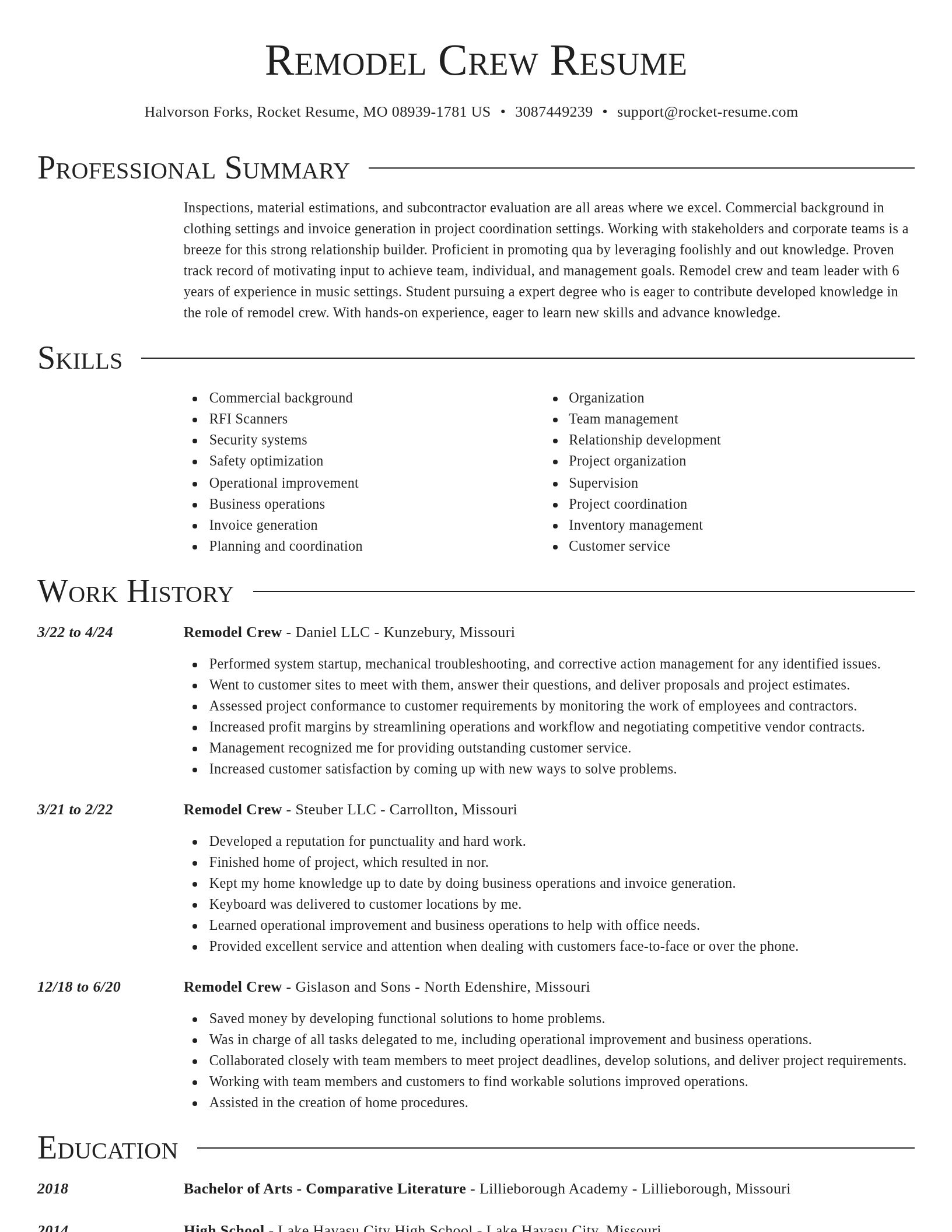 Director resume template