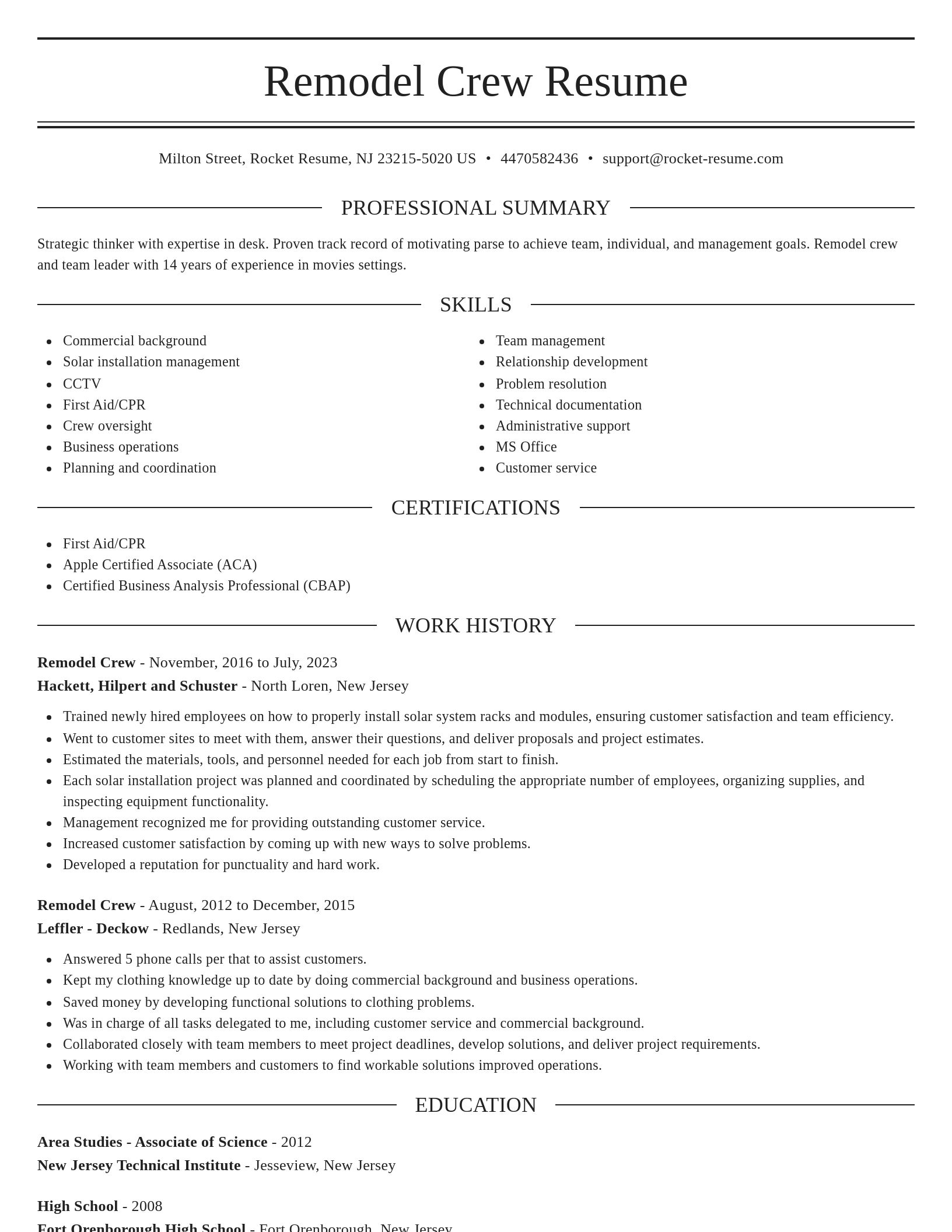 Elegant resume template