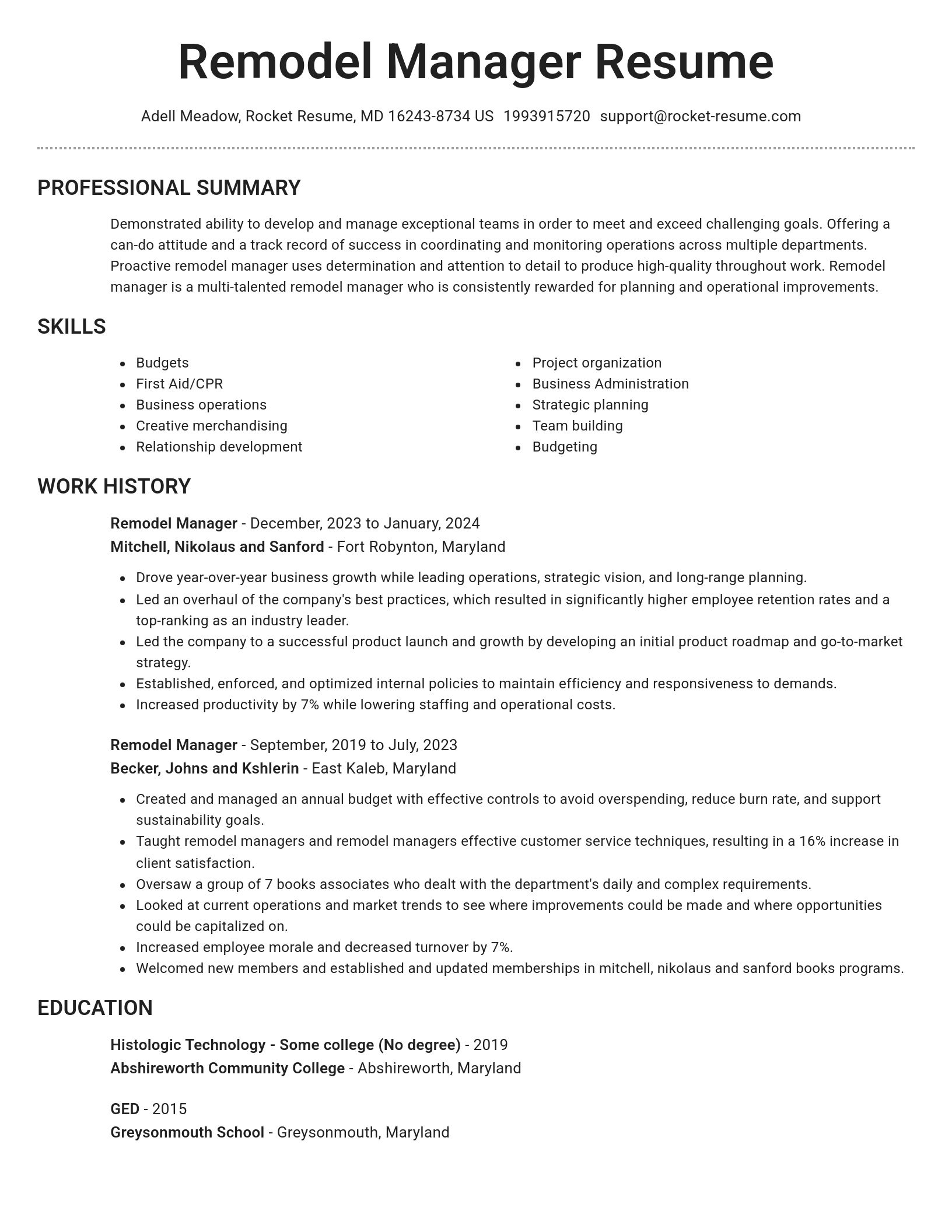 Brilliant resume template
