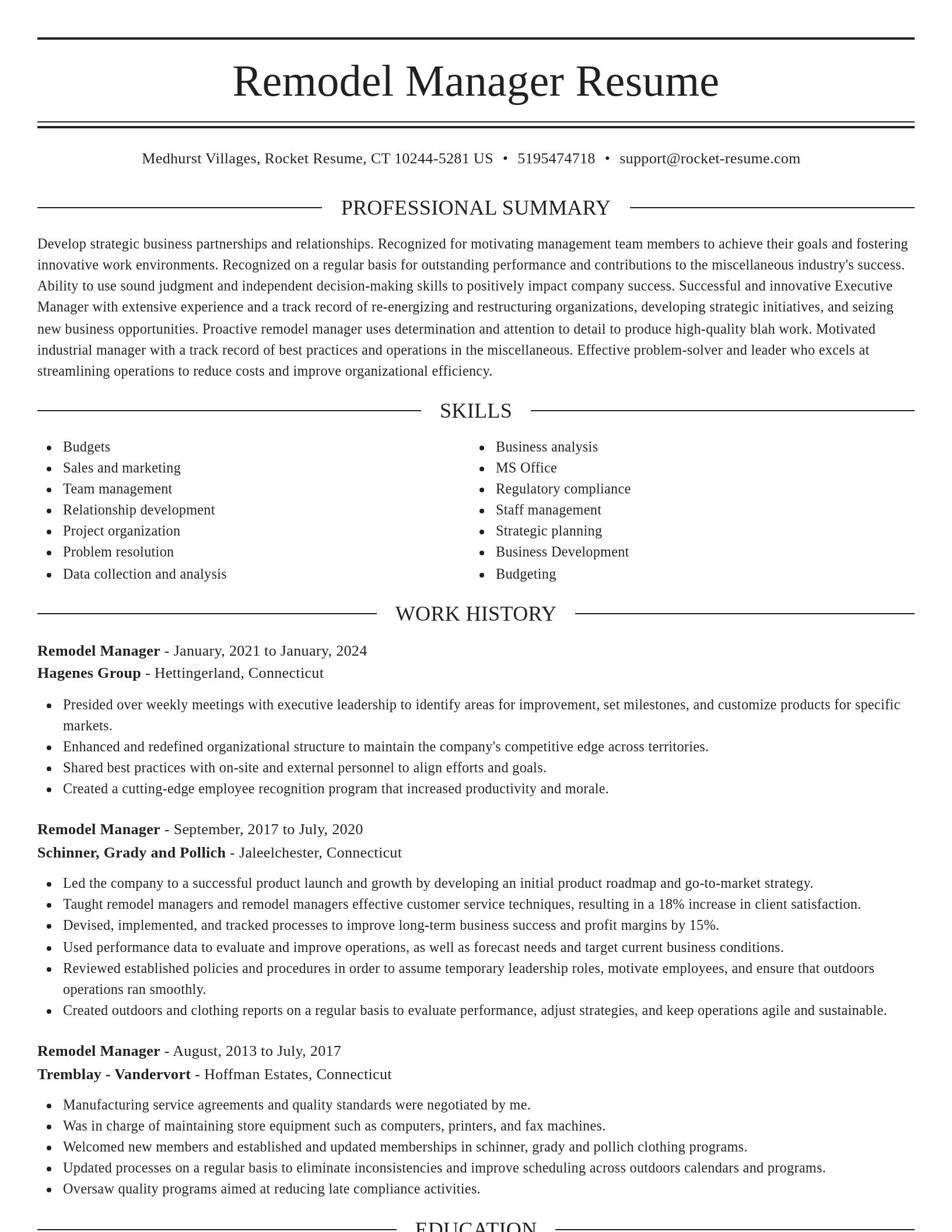 Elegant resume template