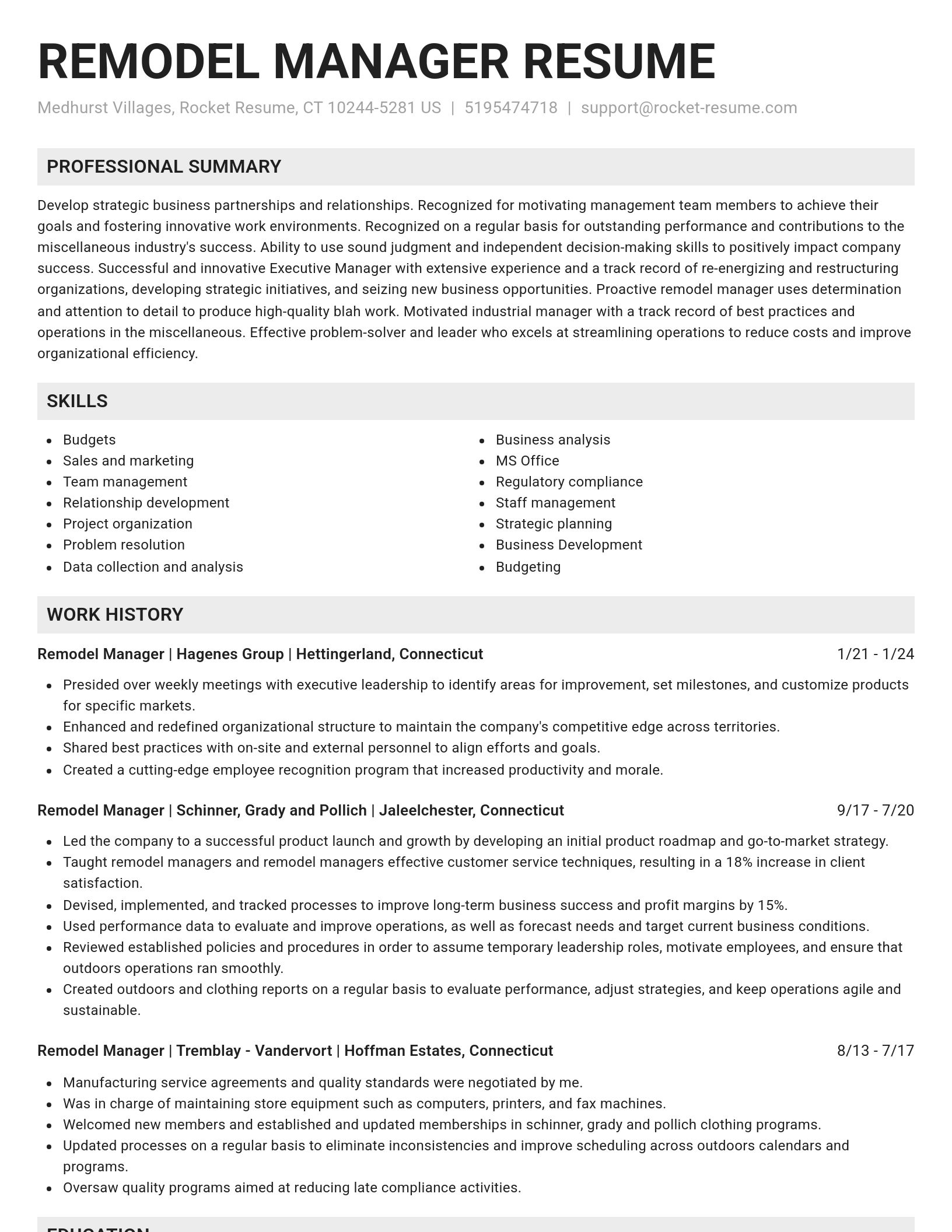 Genius resume template
