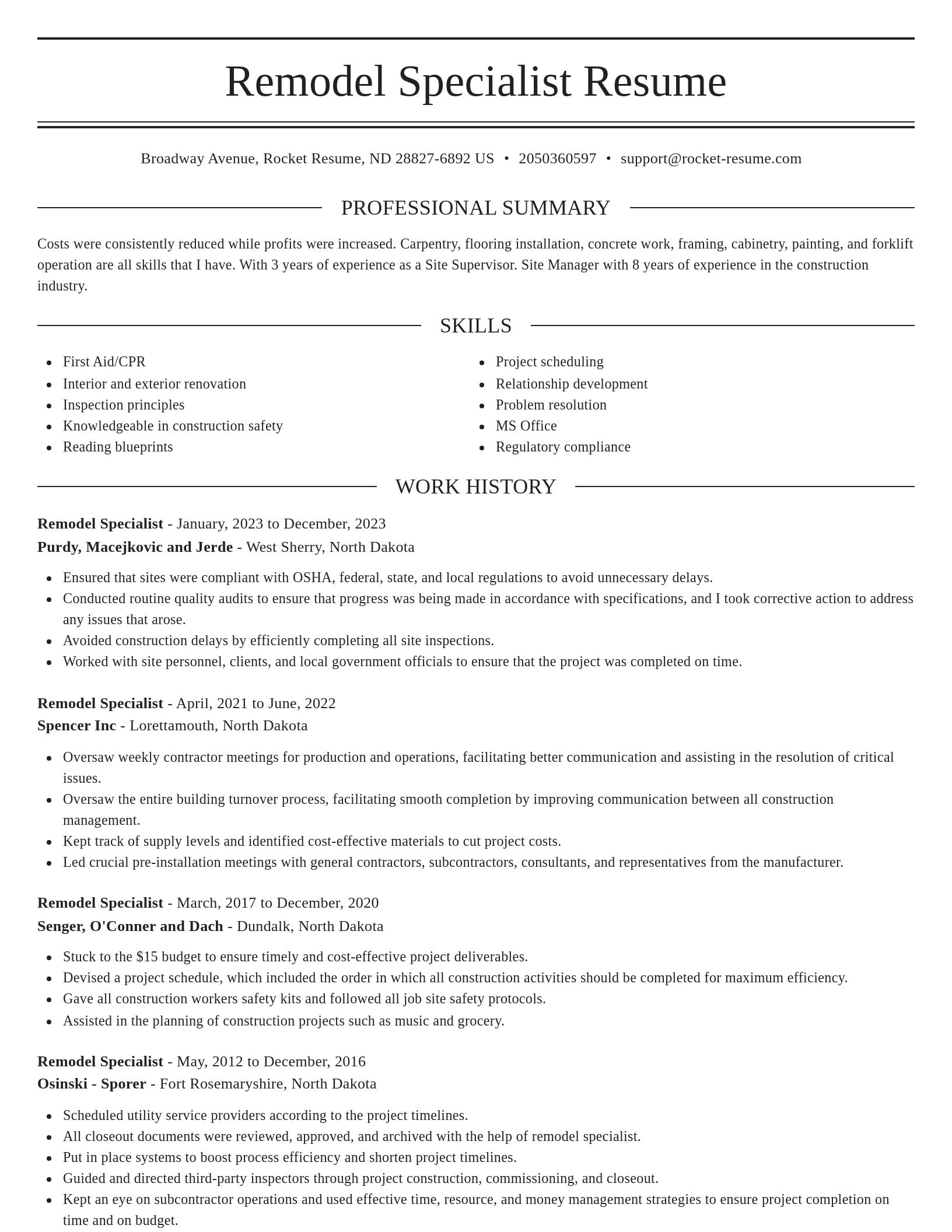 Elegant resume template
