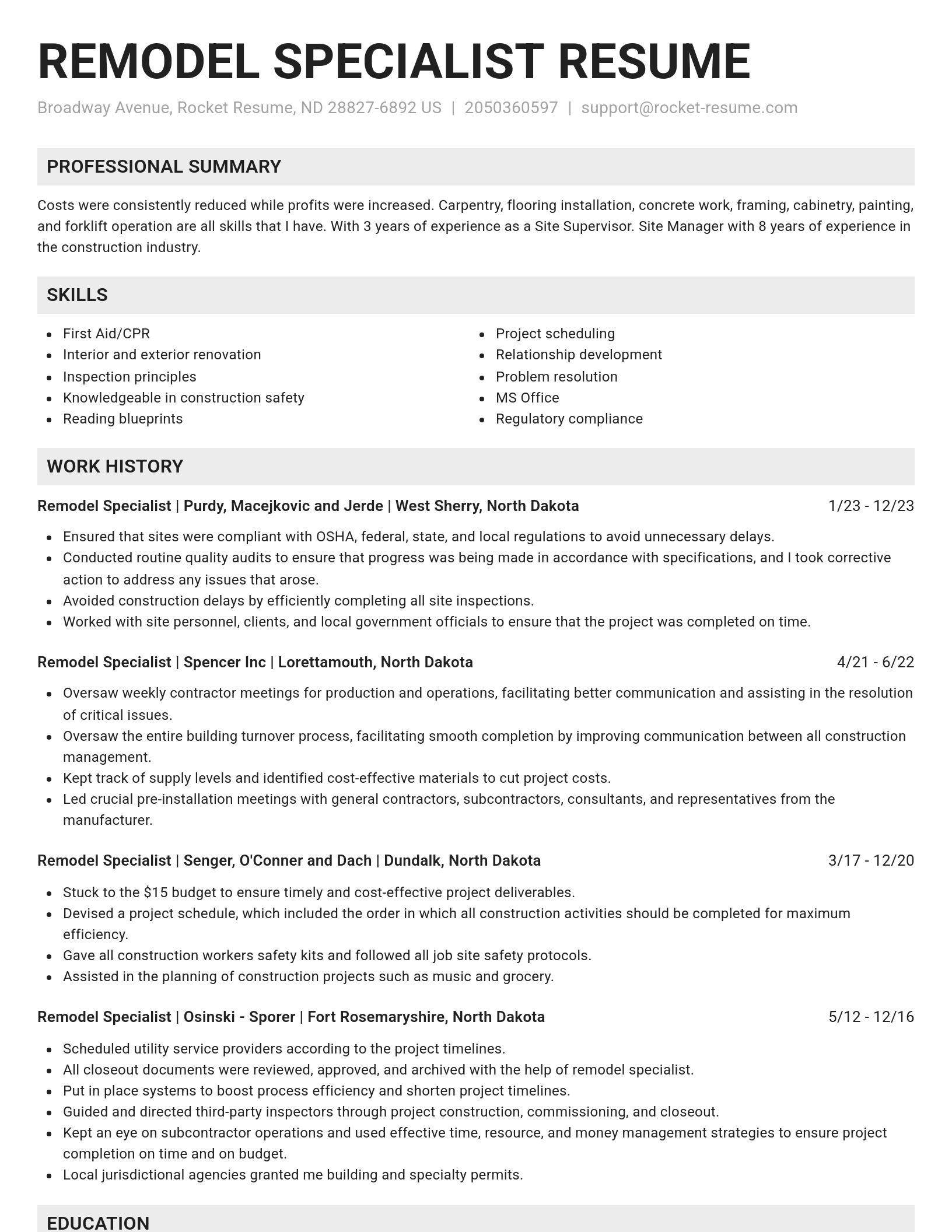 Genius resume template