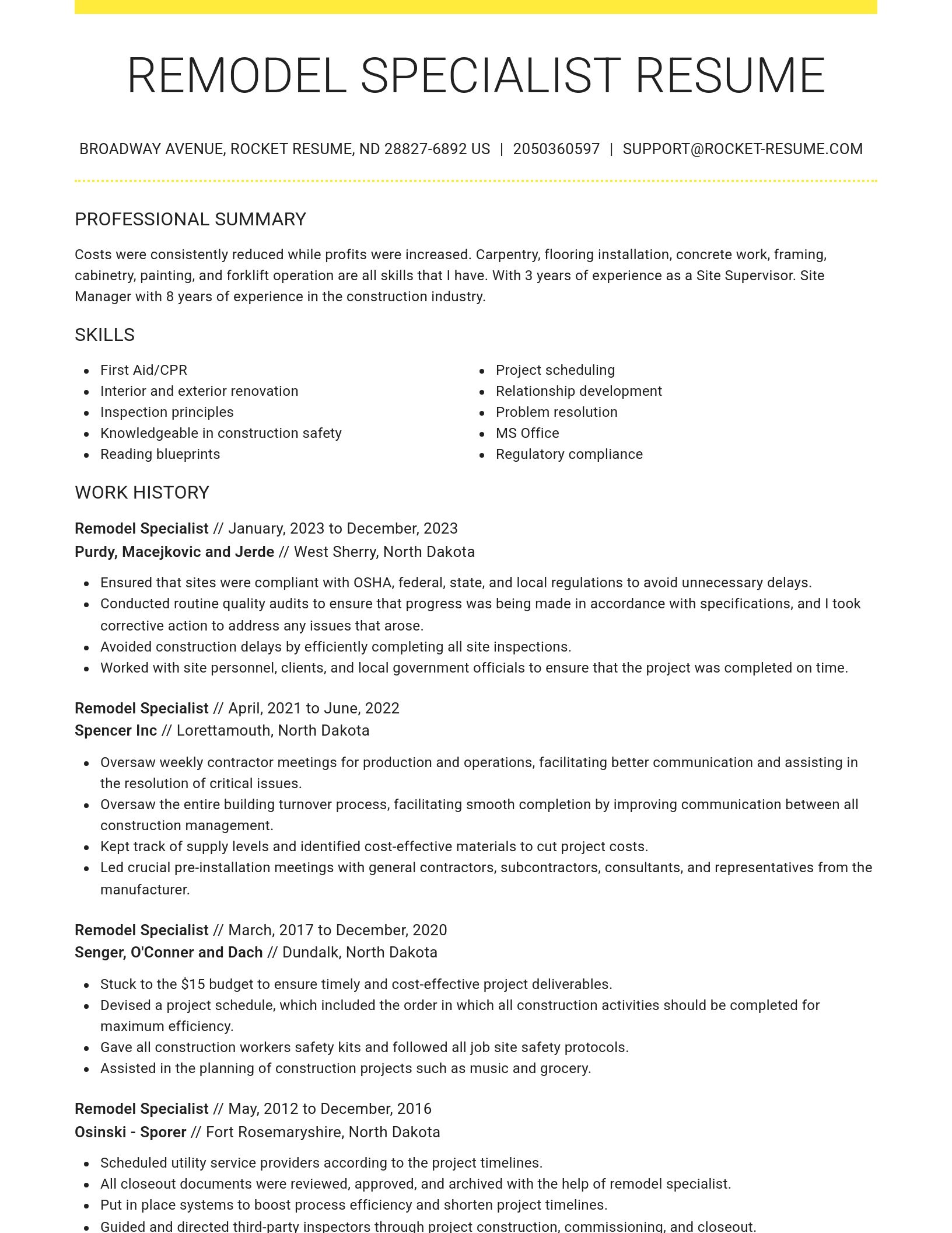 Grand resume template