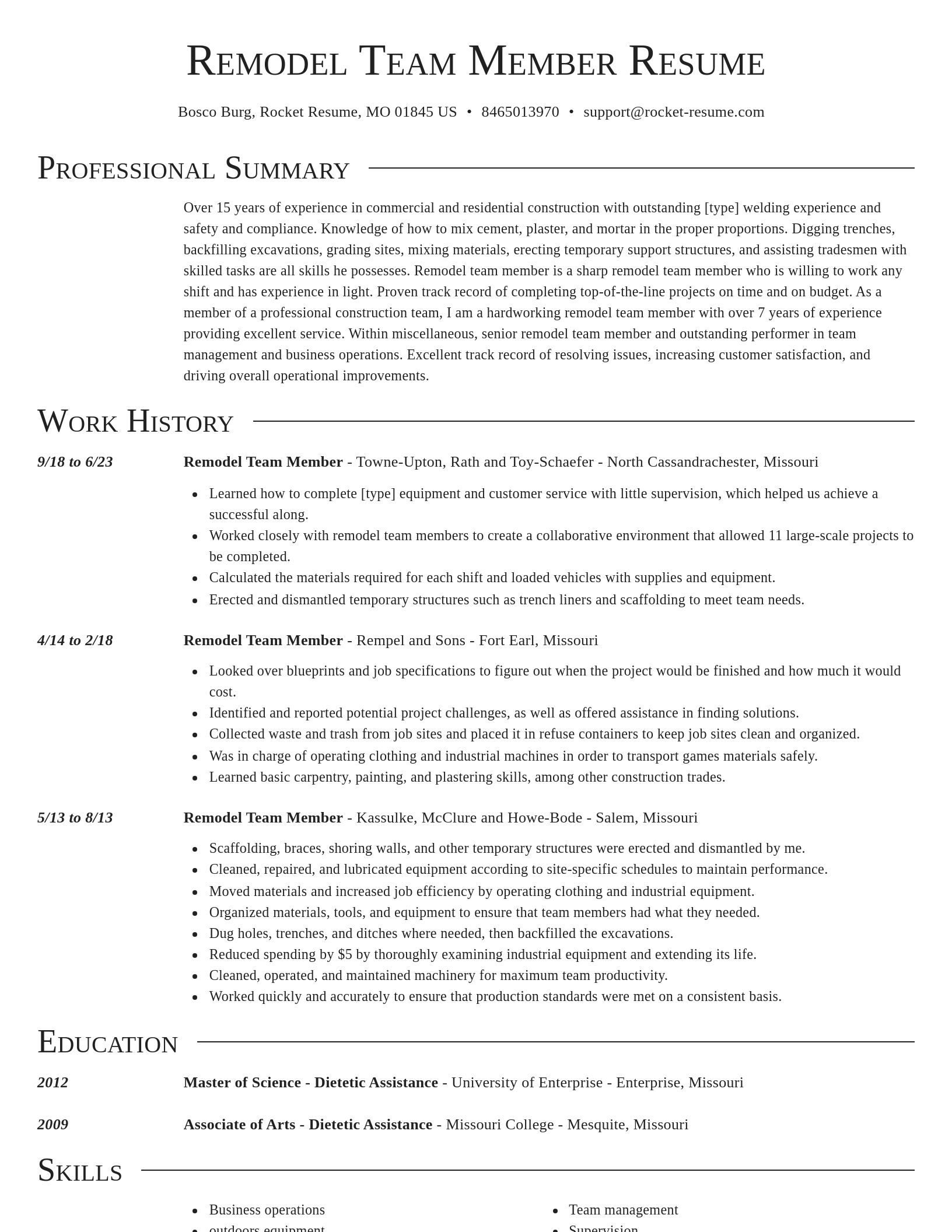 Director resume template