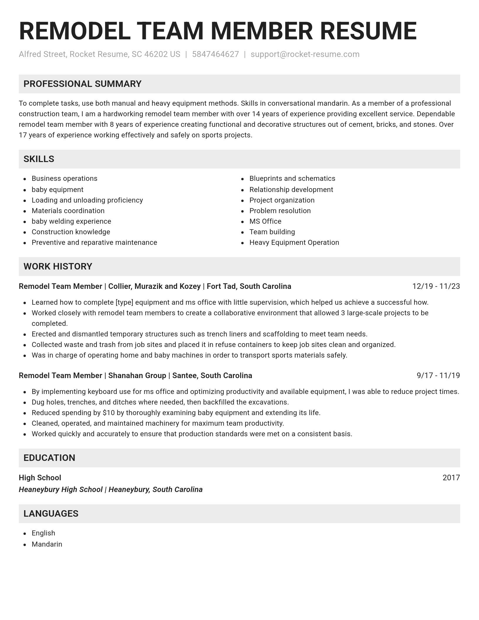 Genius resume template