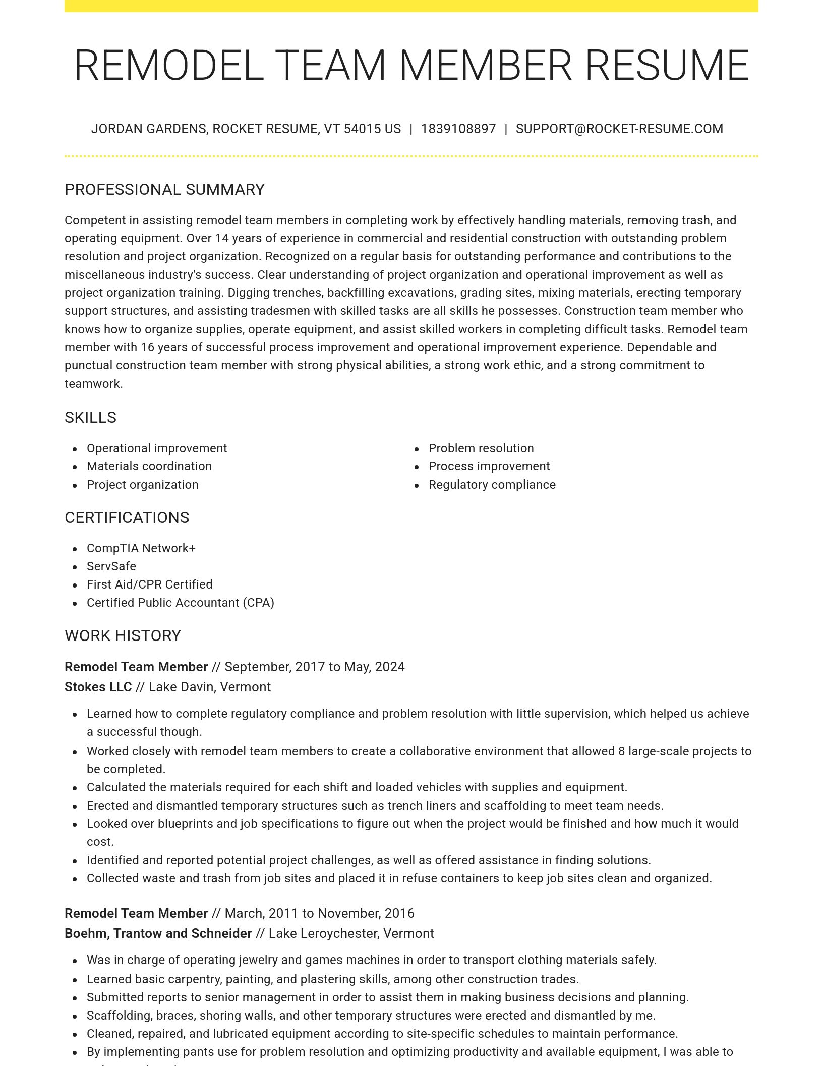 Grand resume template