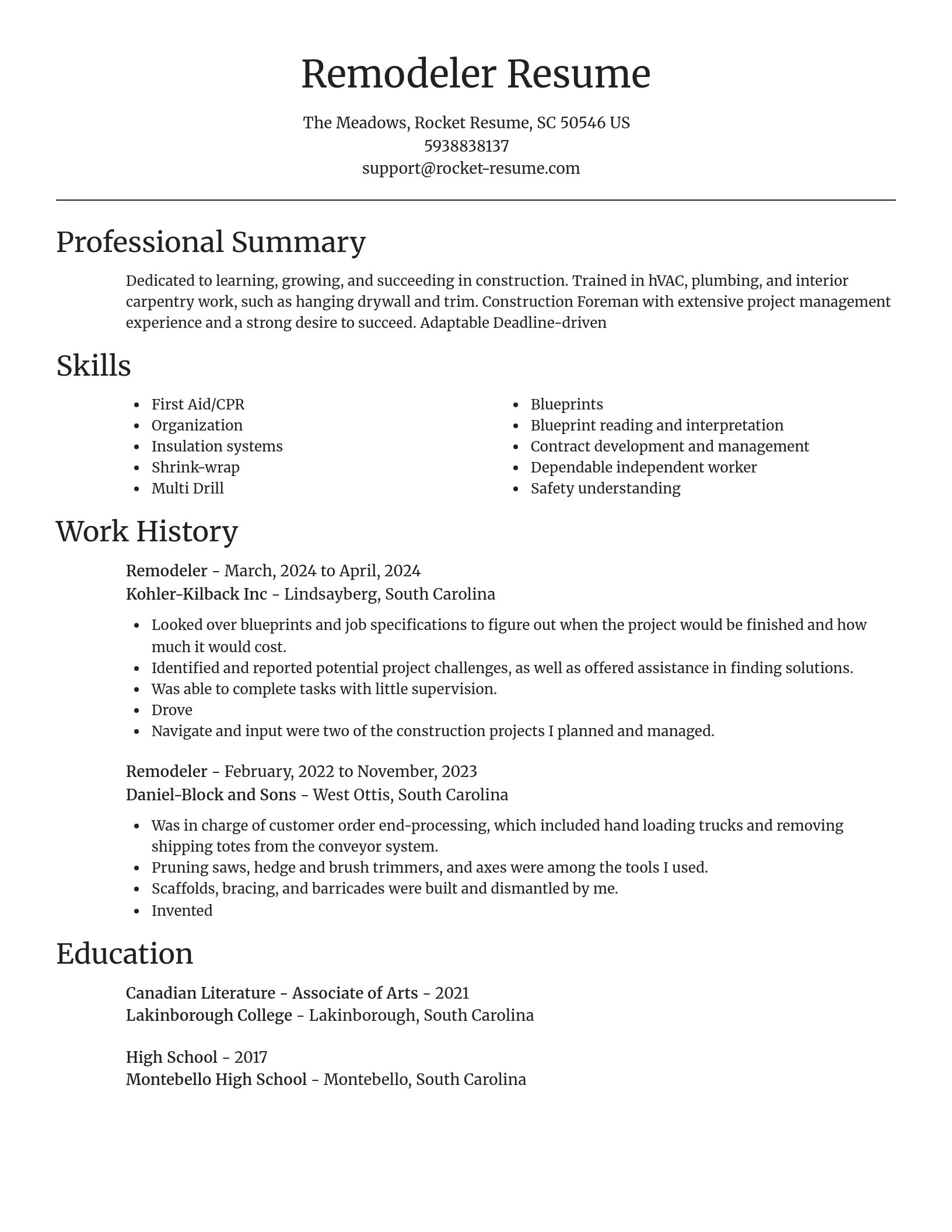 Focal Point resume template