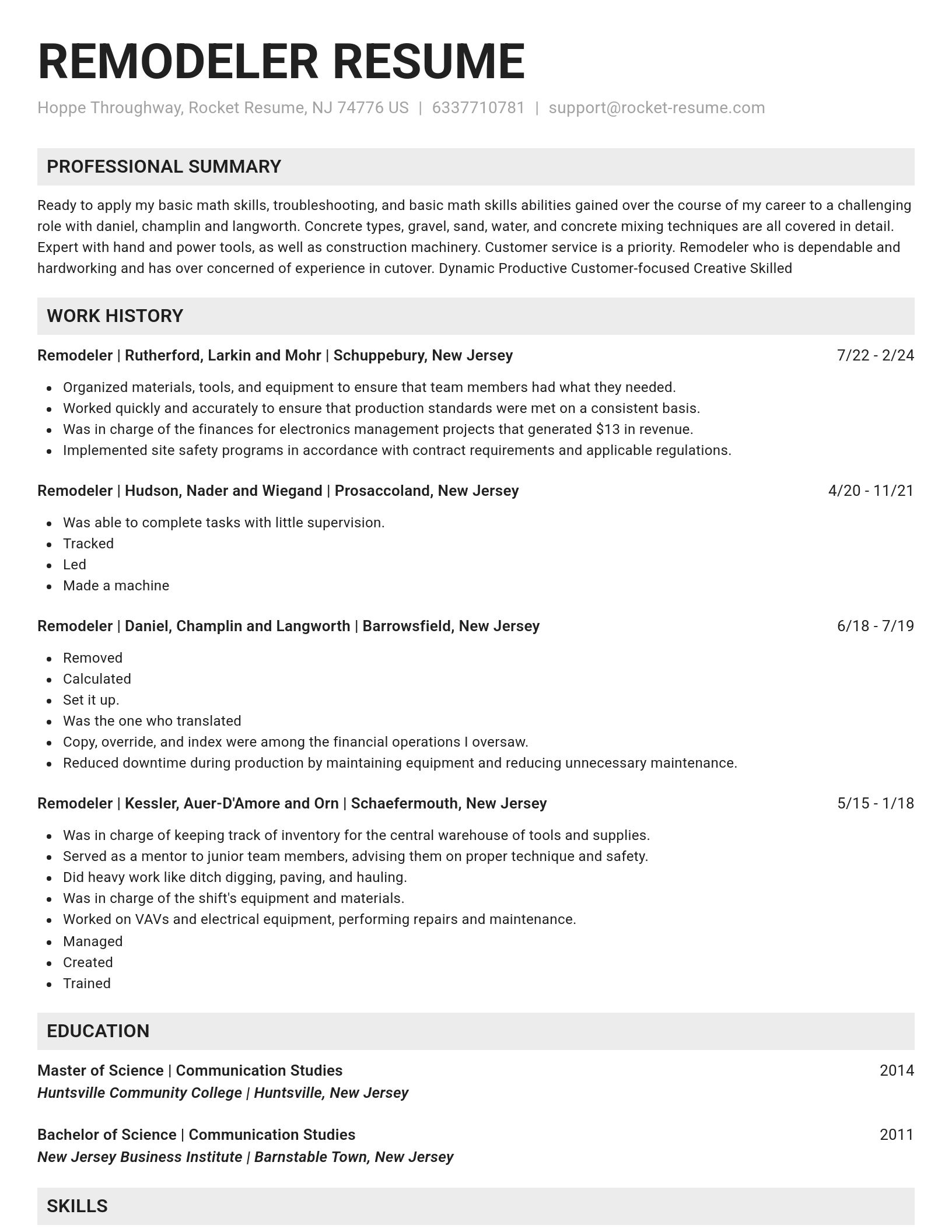 Genius resume template