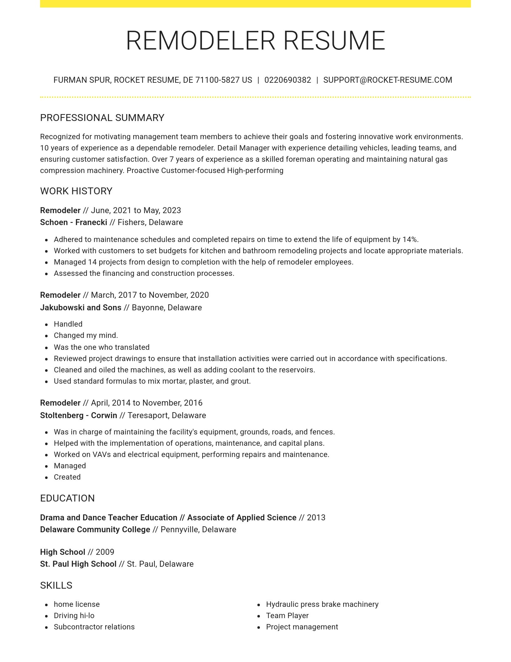 Grand resume template
