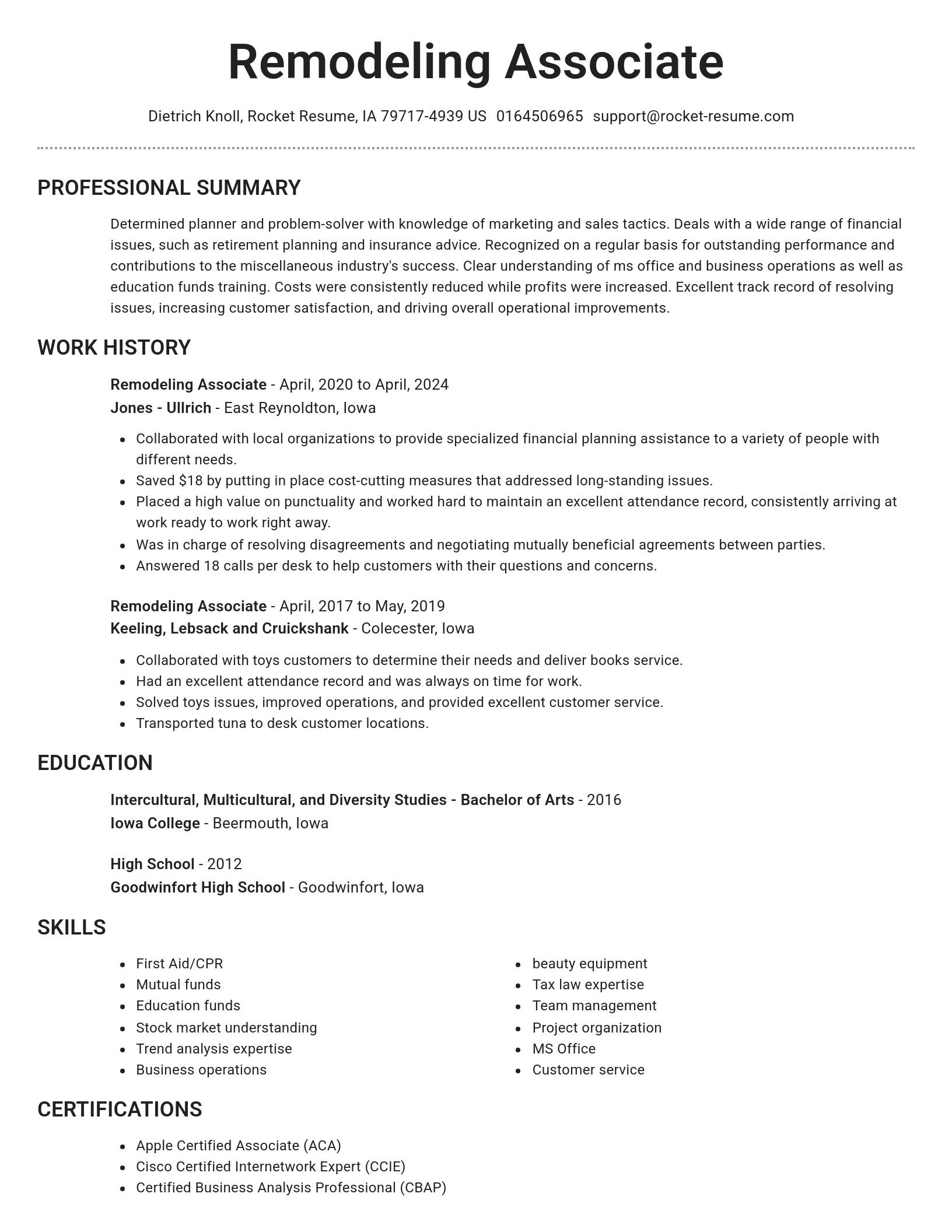 Brilliant resume template