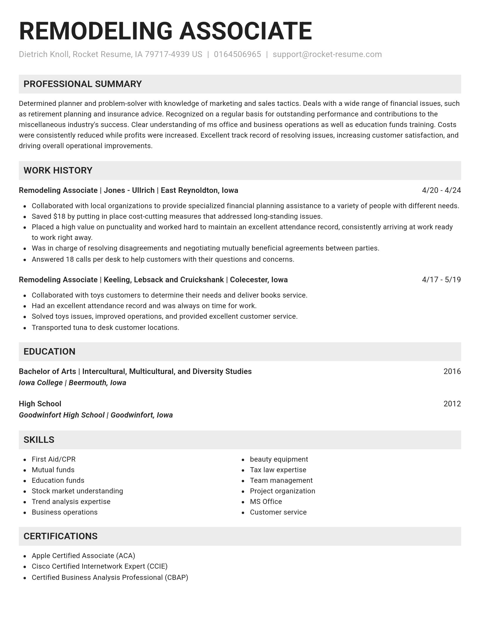 Genius resume template