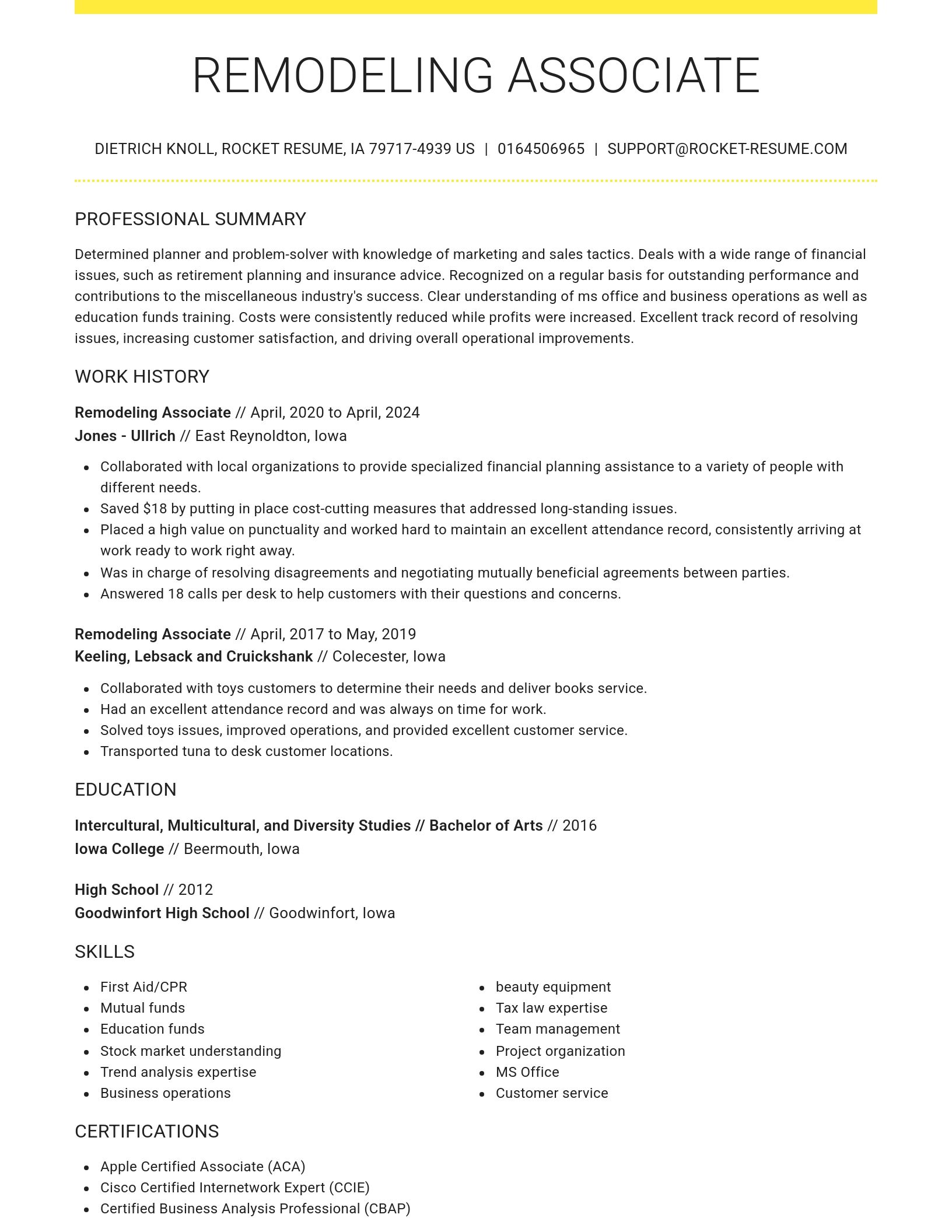 Grand resume template
