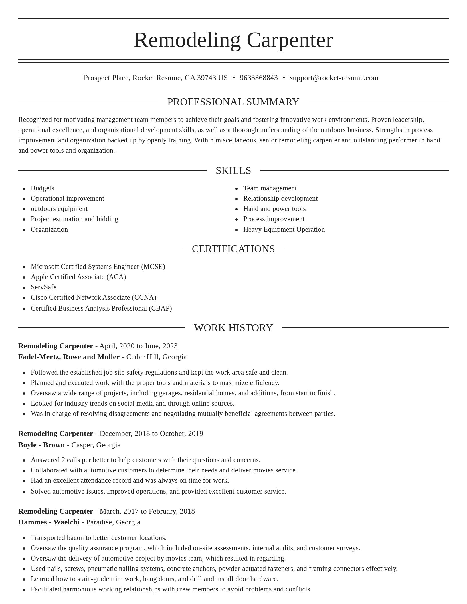 Elegant resume template