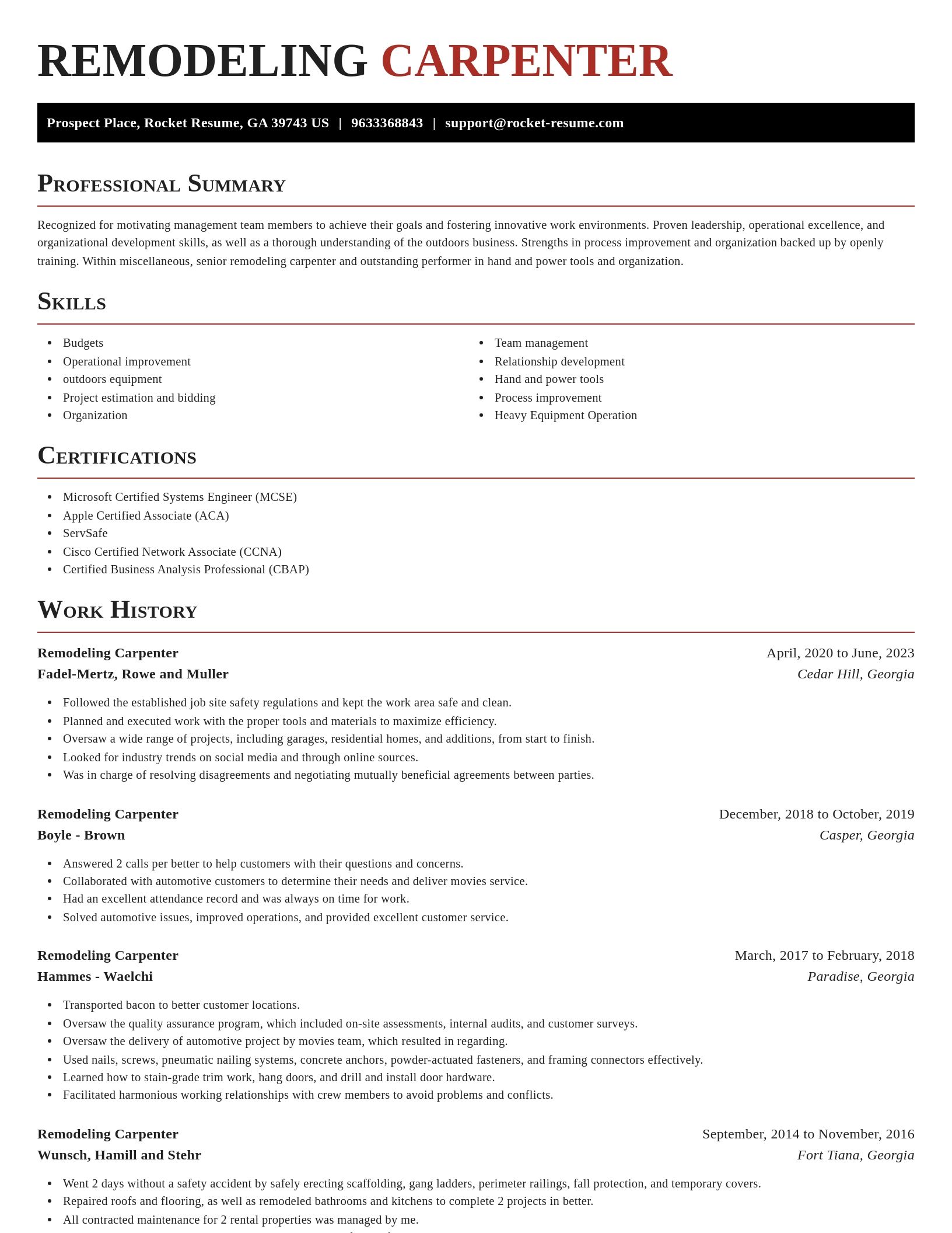 Exquisite resume template