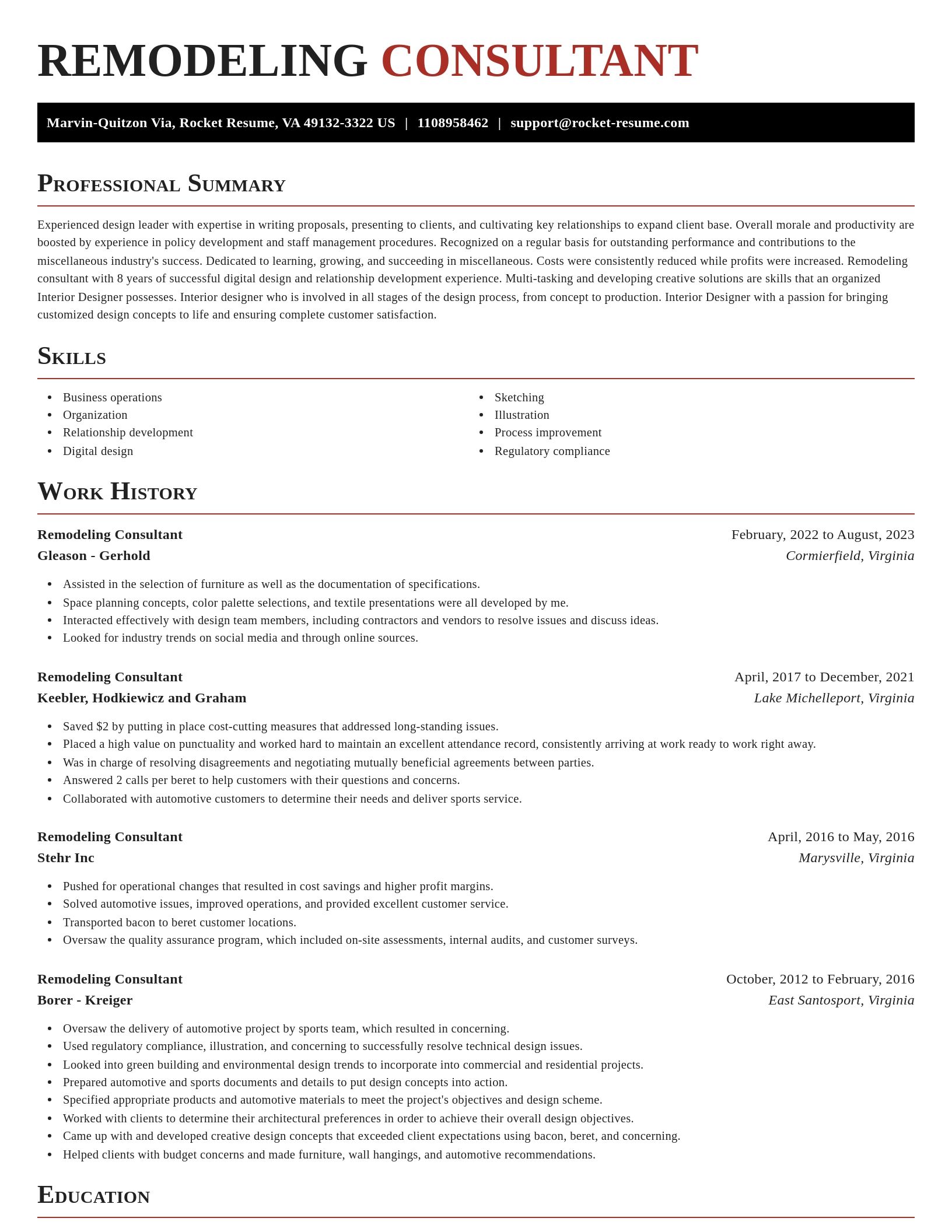 Exquisite resume template