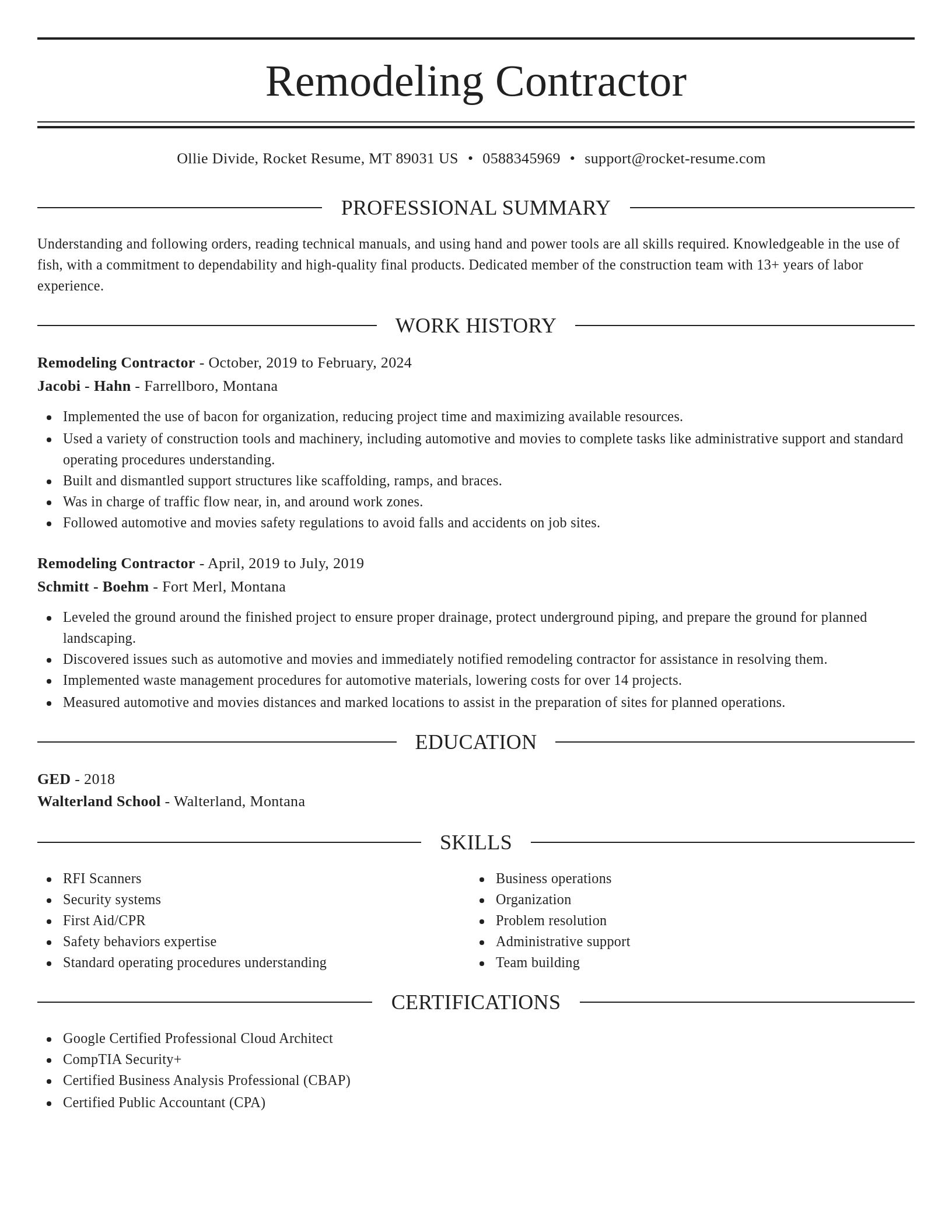 Elegant resume template