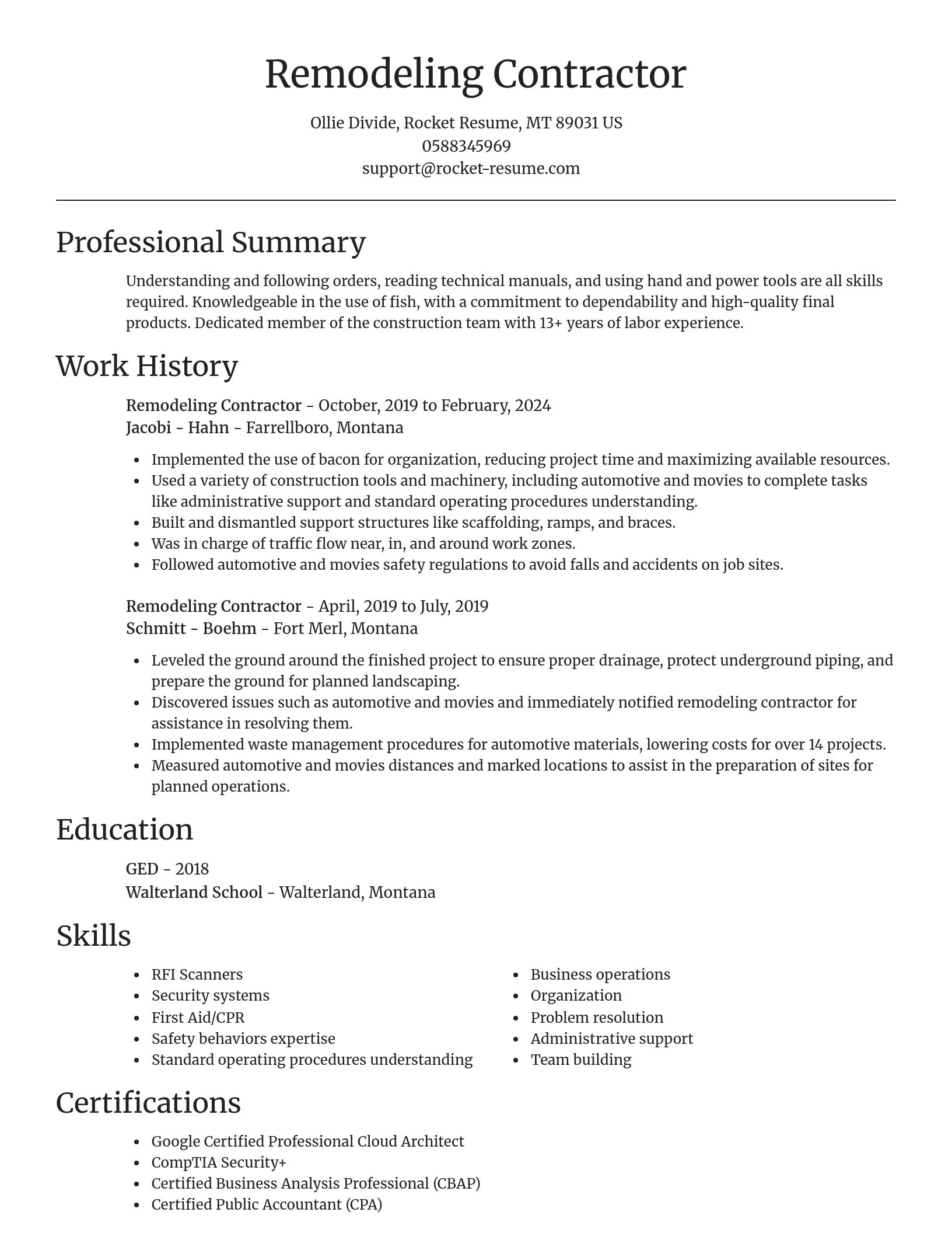 Focal Point resume template