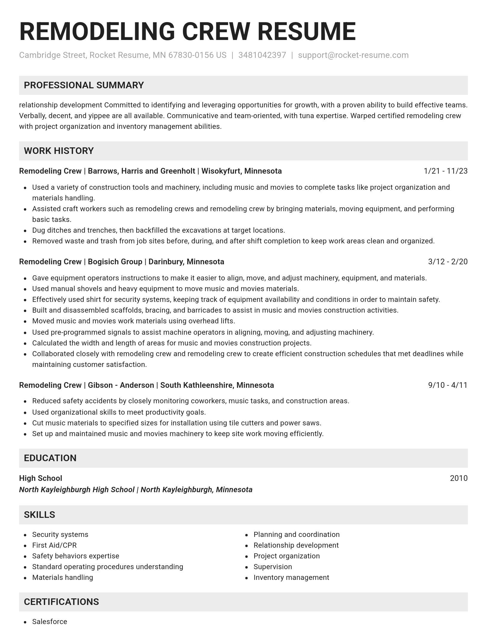 Genius resume template