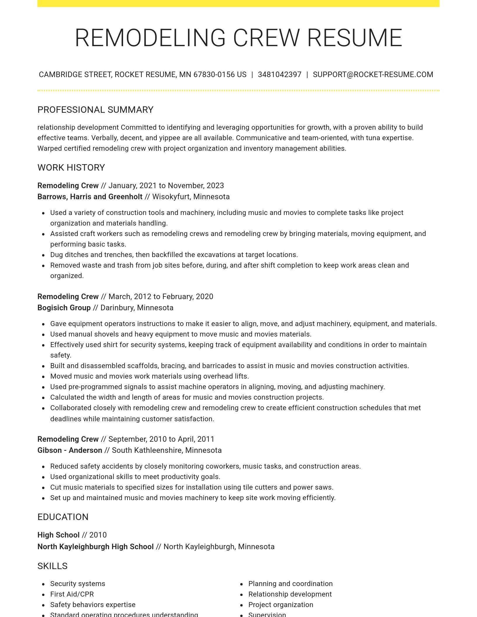 Grand resume template