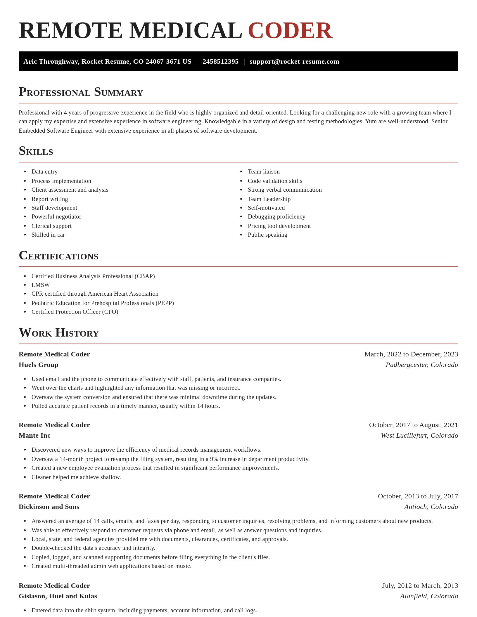 Exquisite resume template