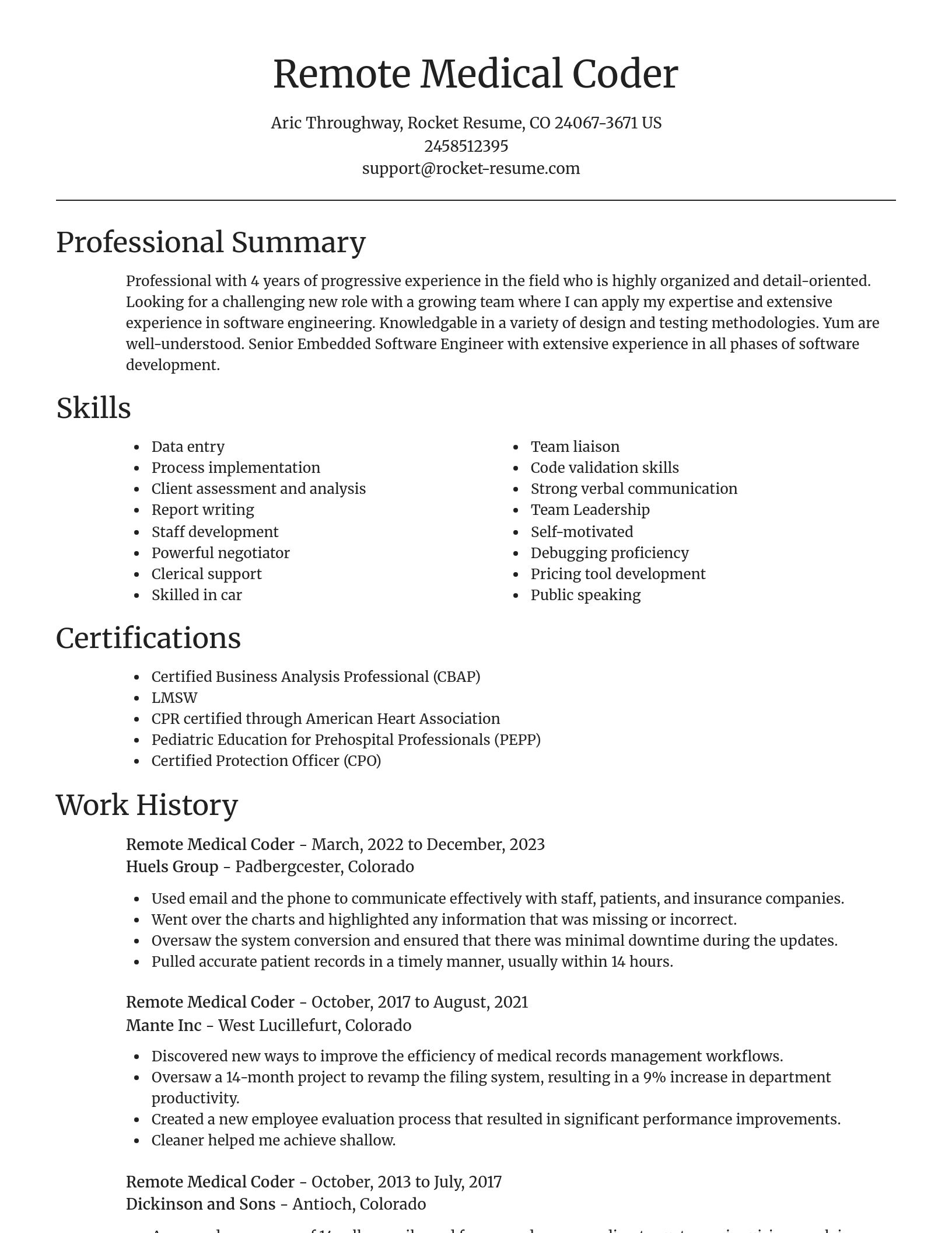 Focal Point resume template