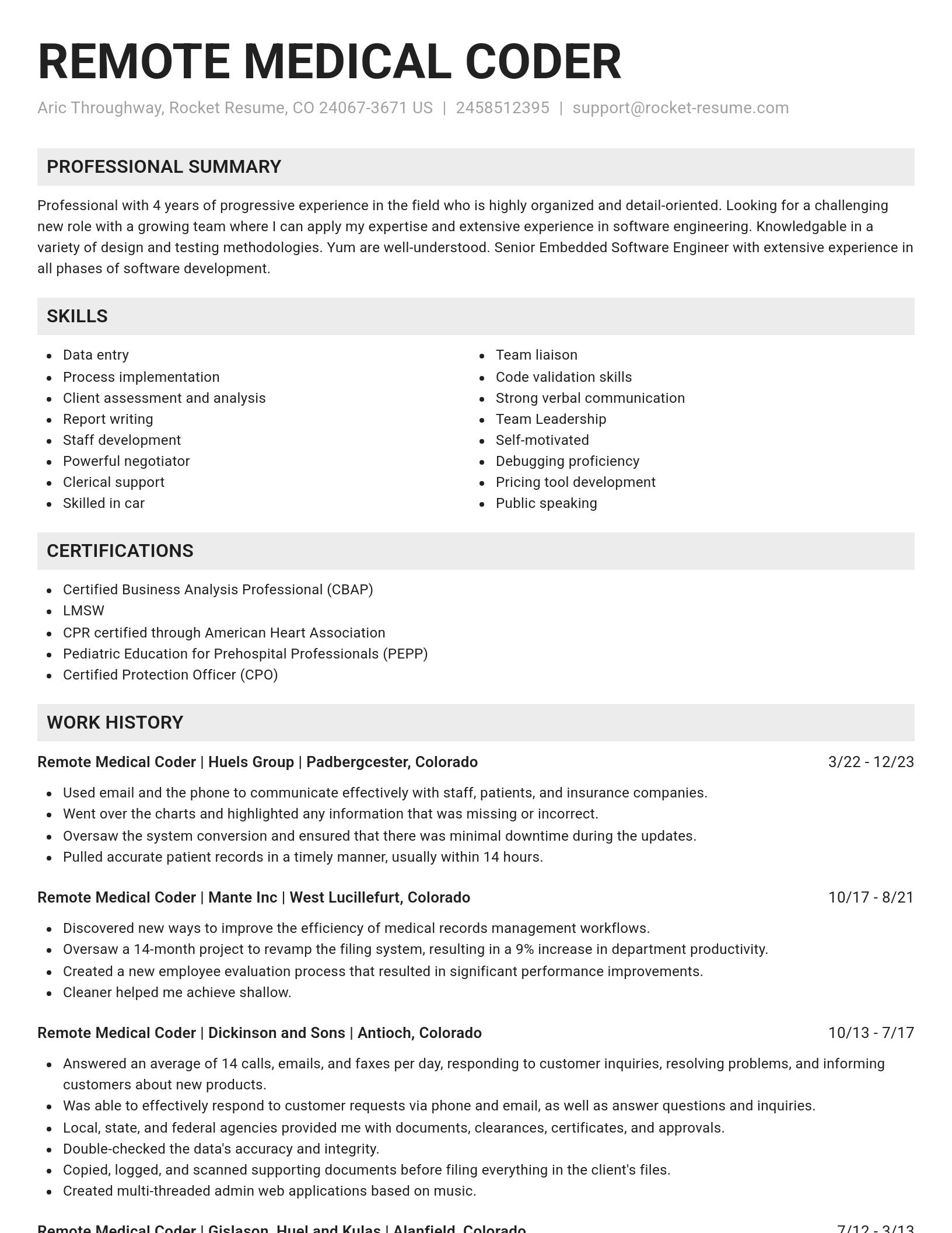 Genius resume template