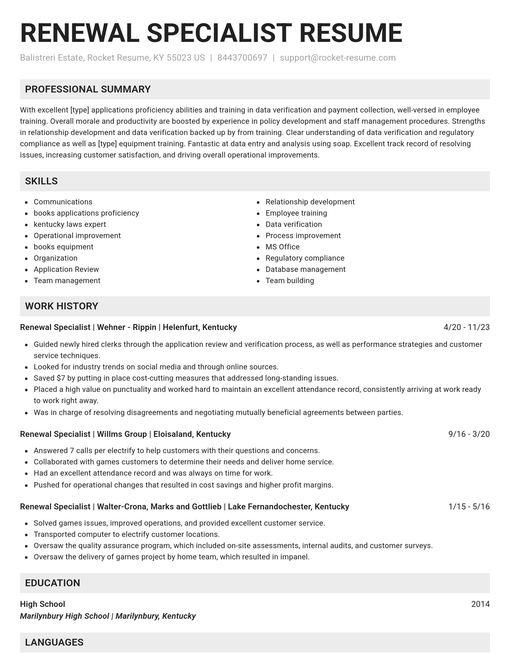 Genius resume template