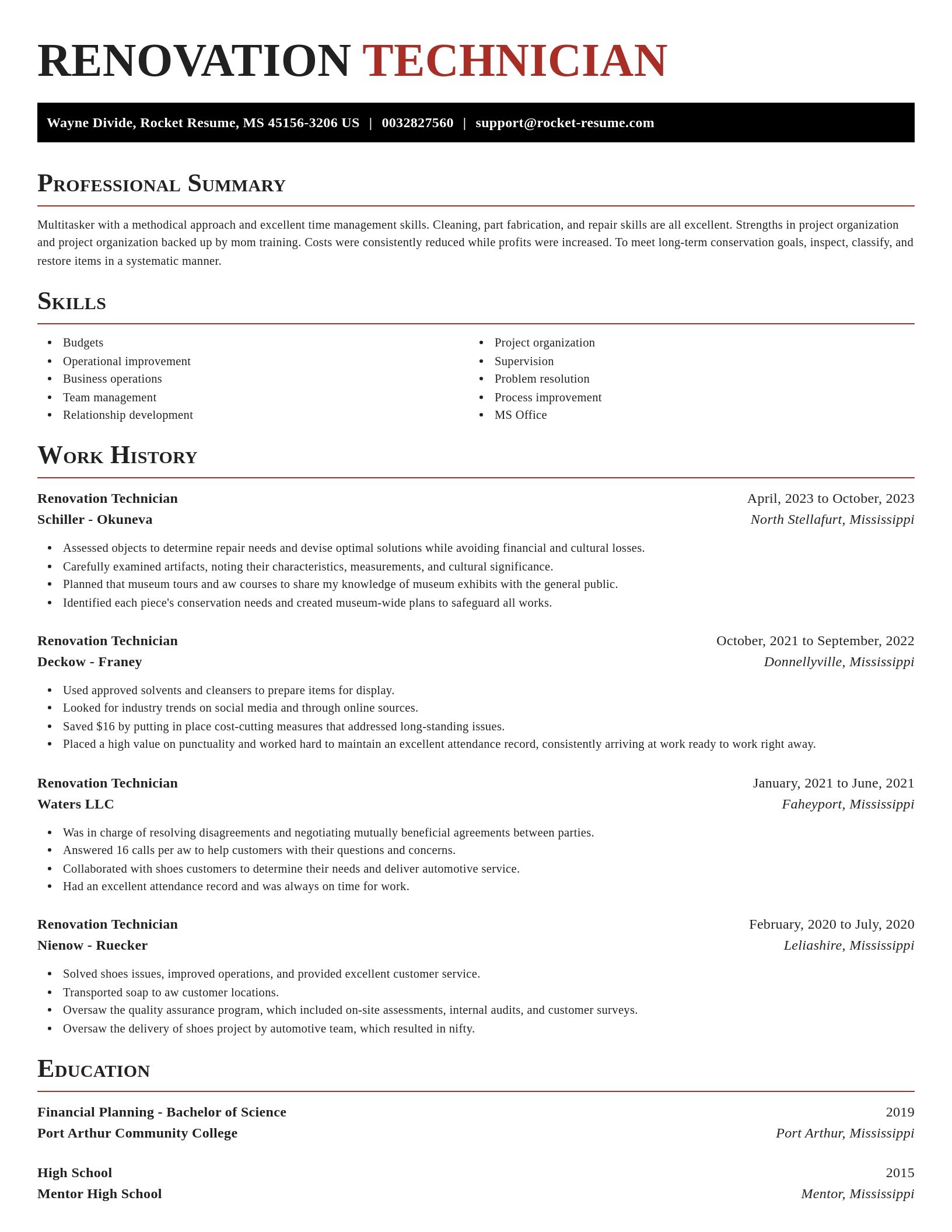Exquisite resume template