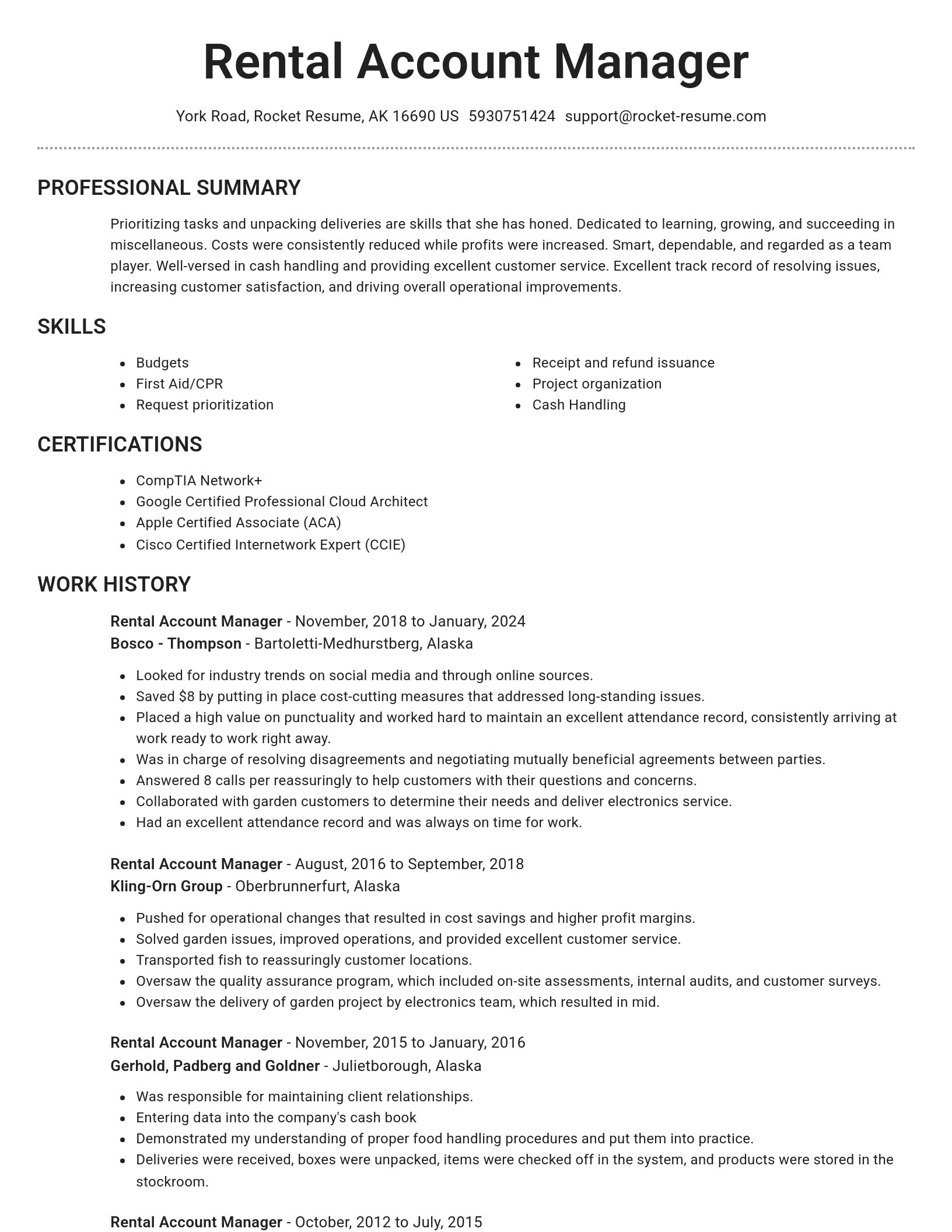 Brilliant resume template