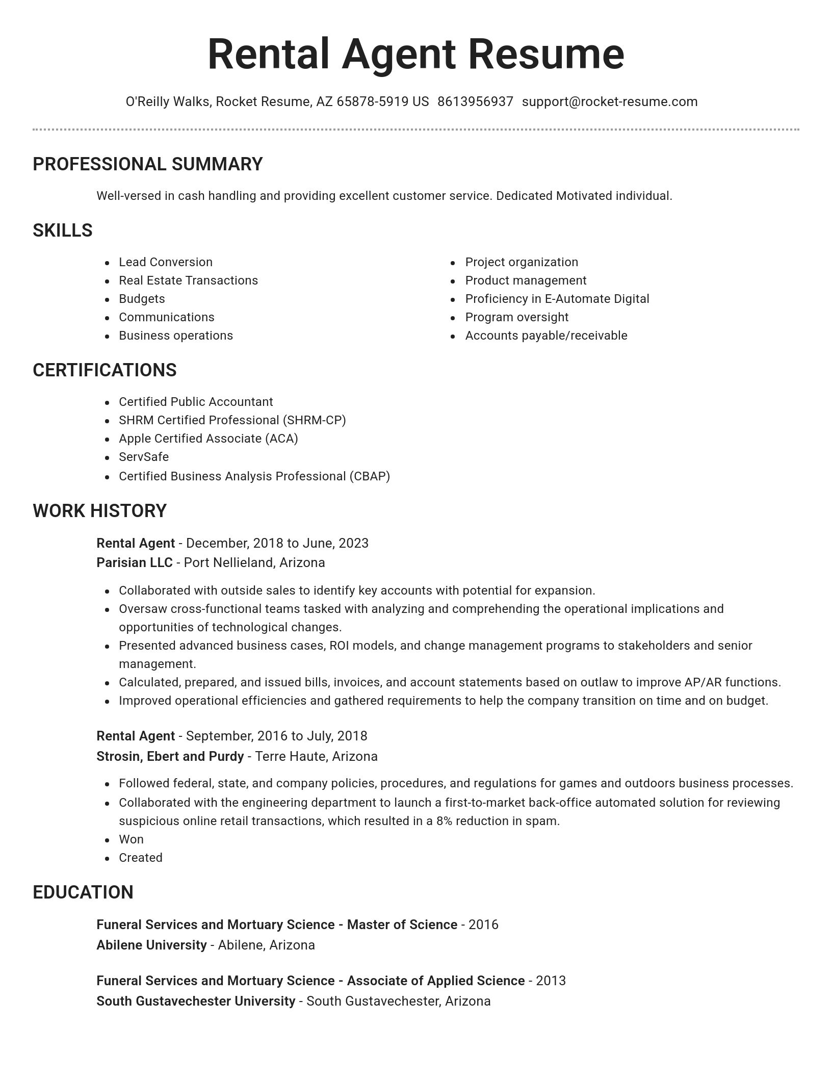 Brilliant resume template